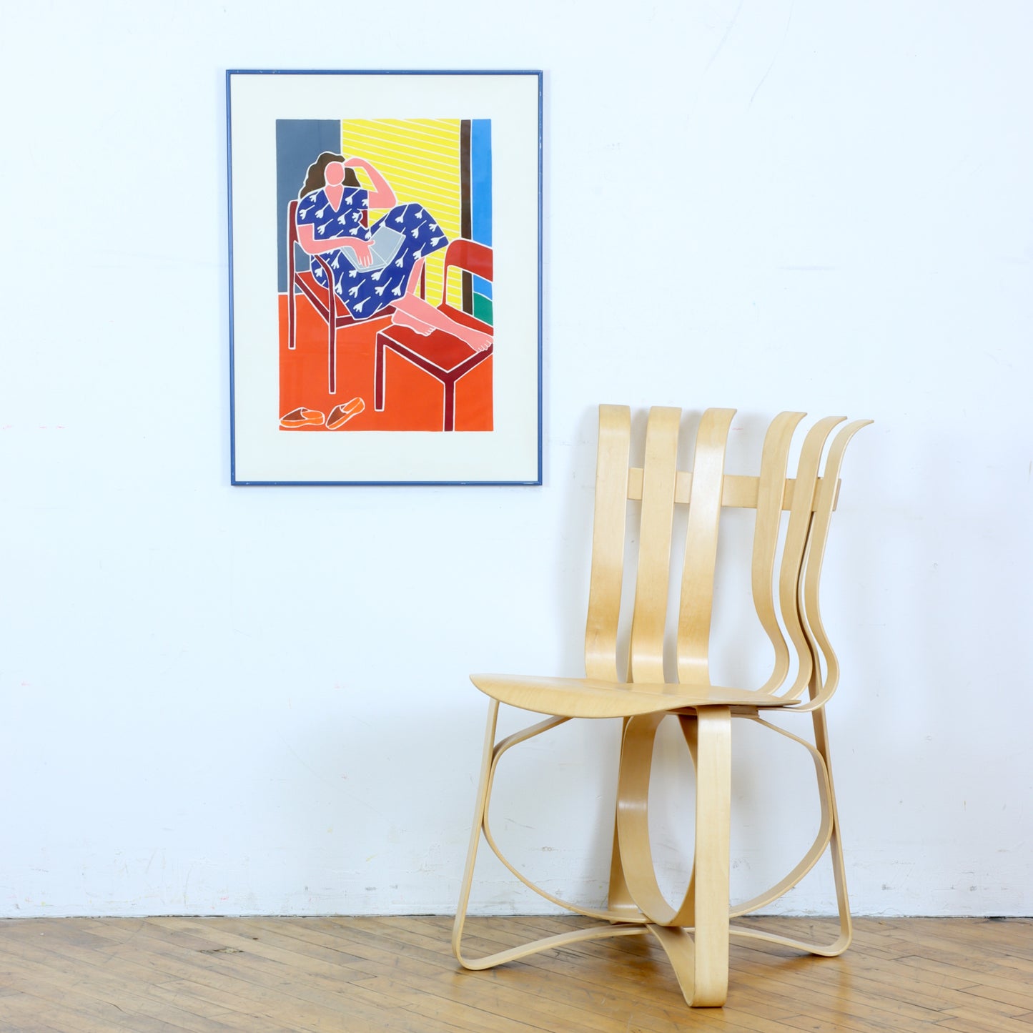 Dan May "Reading A Book" Framed
