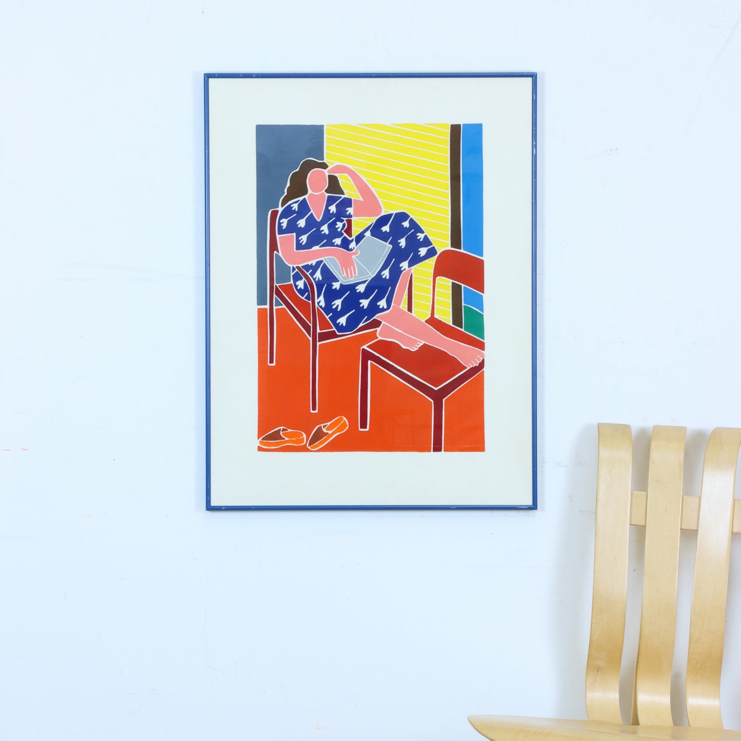Dan May "Reading A Book" Framed