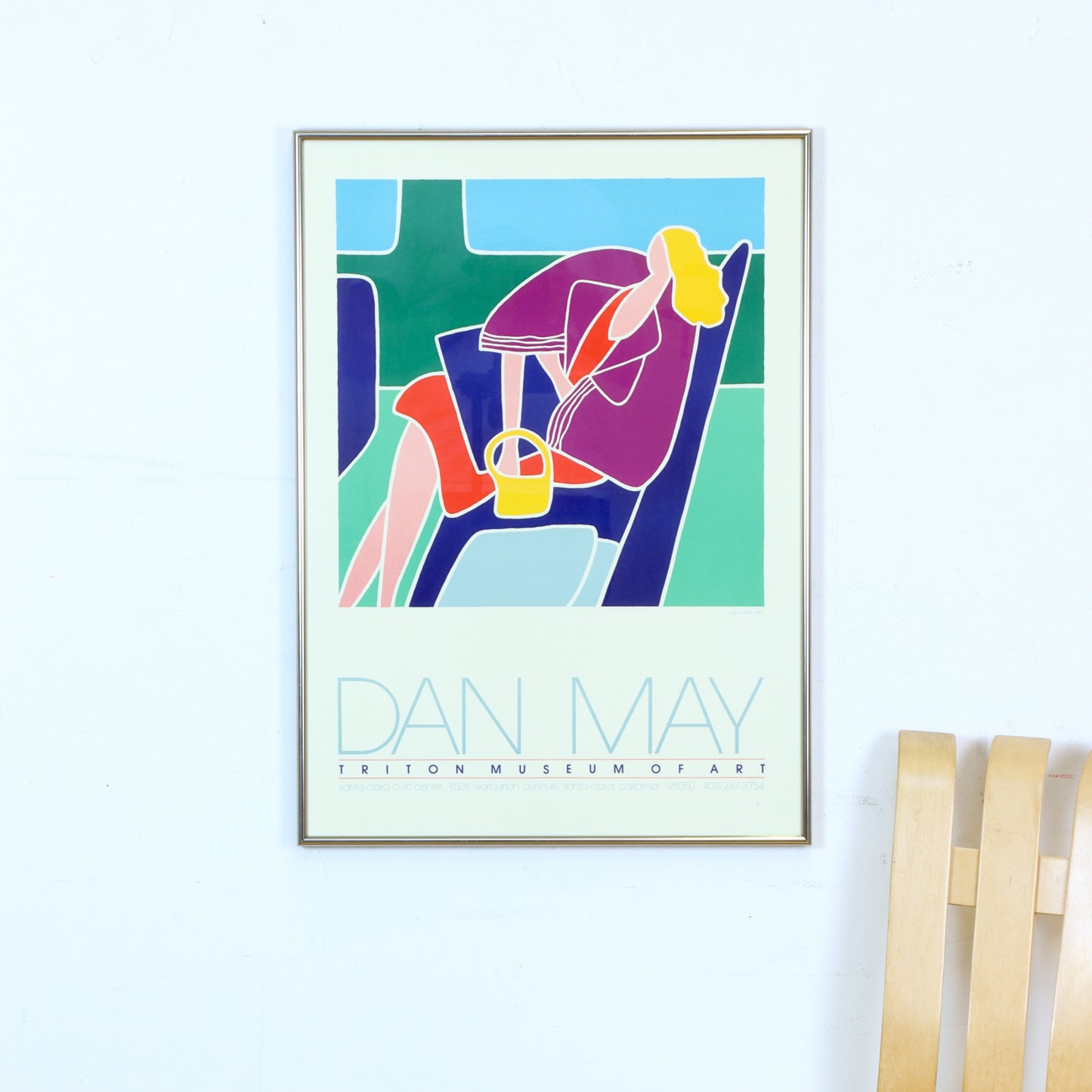 1980s Dan May Exhibition Poster