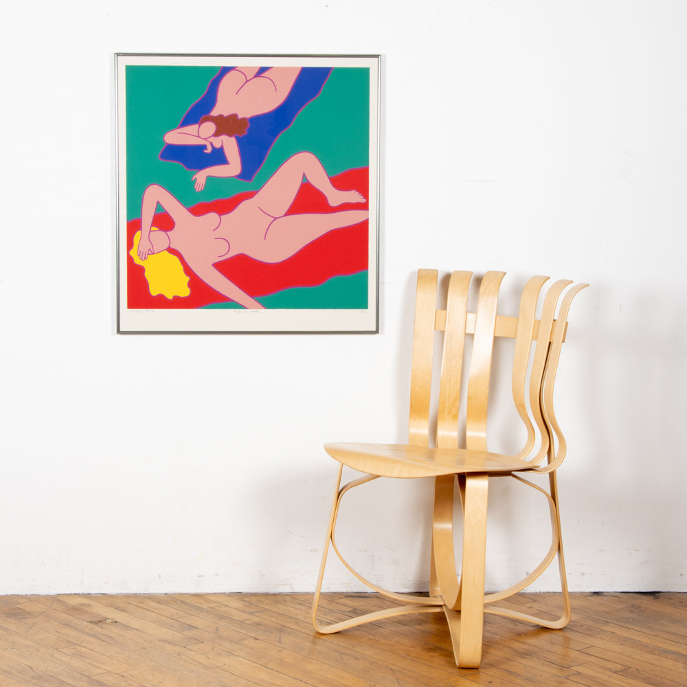 Large 1983 Dan May Screenprint "Nudes on Towels"