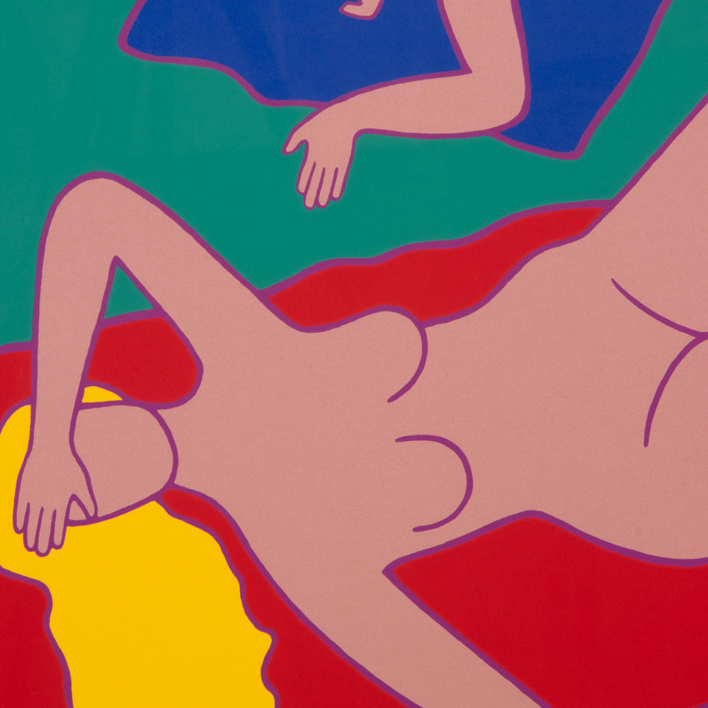 Large 1983 Dan May Screenprint "Nudes on Towels"