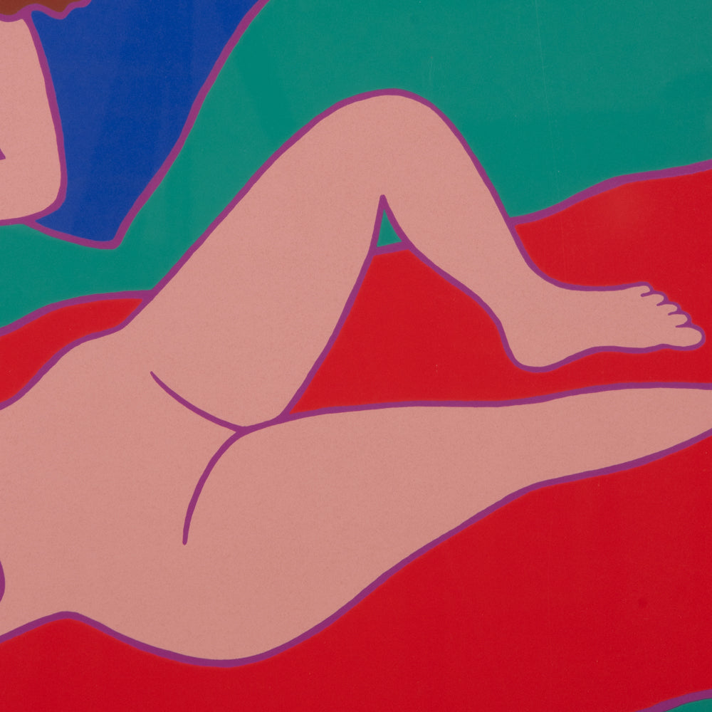 Large 1983 Dan May Screenprint "Nudes on Towels"