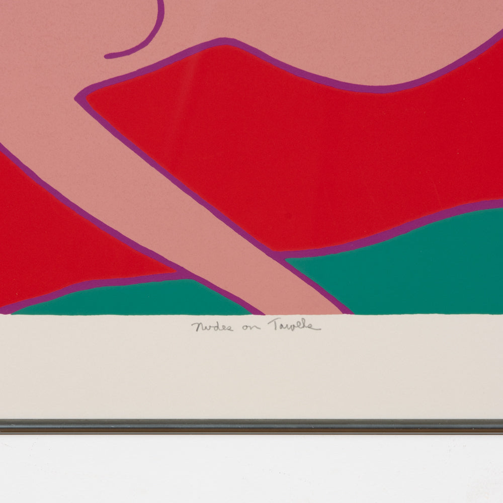 Large 1983 Dan May Screenprint "Nudes on Towels"