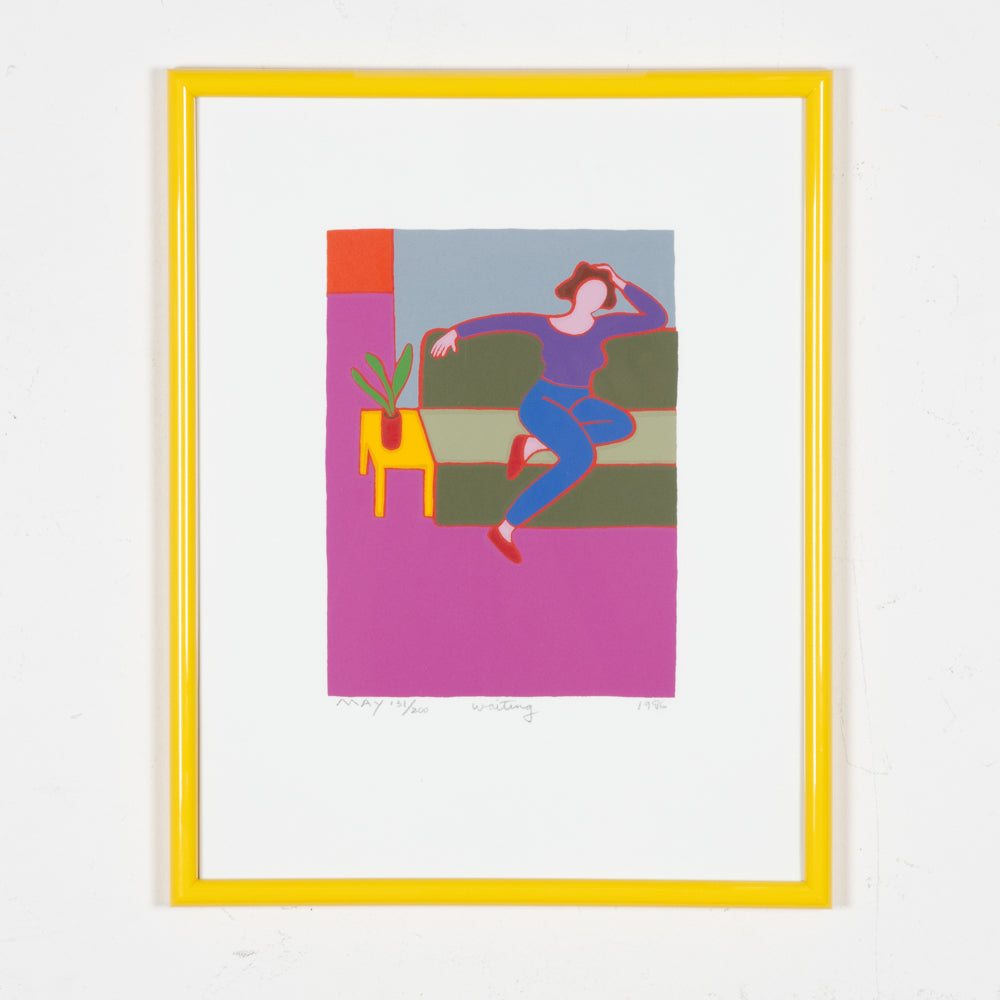 1986 Dan May Screenprint - "Waiting"