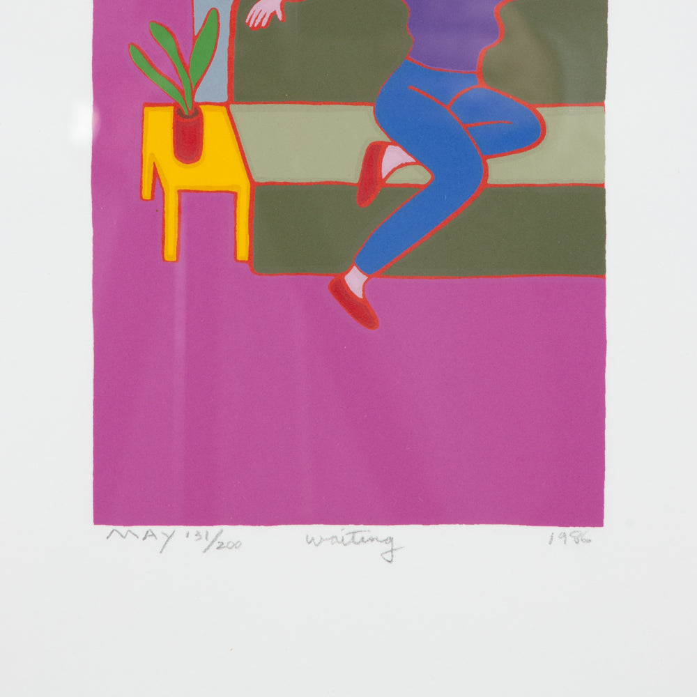 1986 Dan May Screenprint - "Waiting"