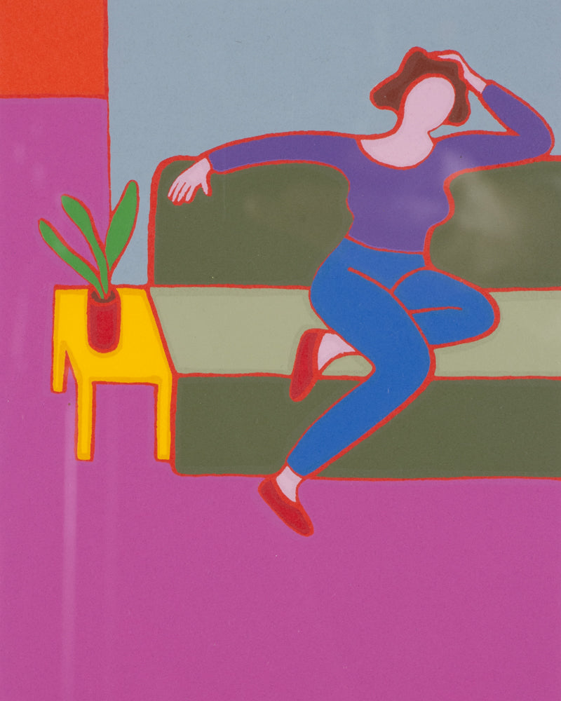 1986 Dan May Screenprint - "Waiting"