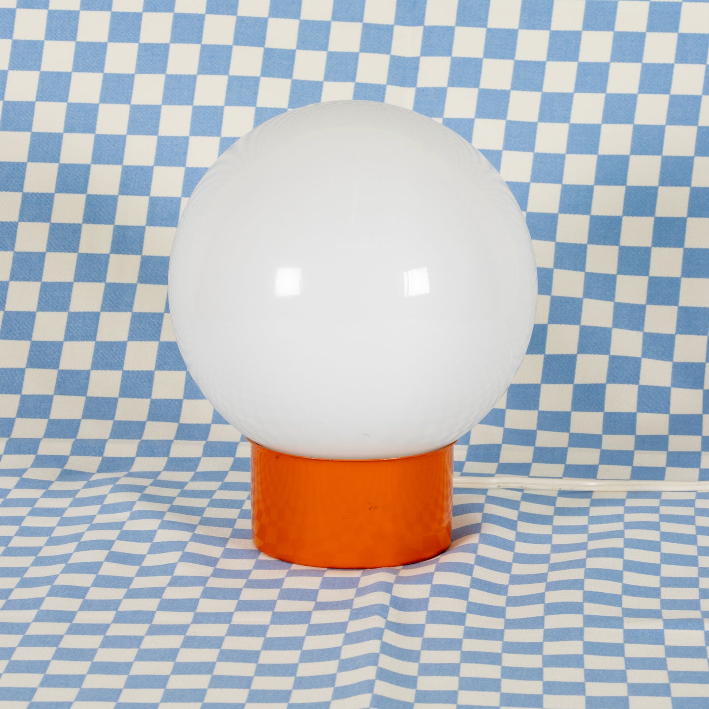Vintage Orange Globe Lamp