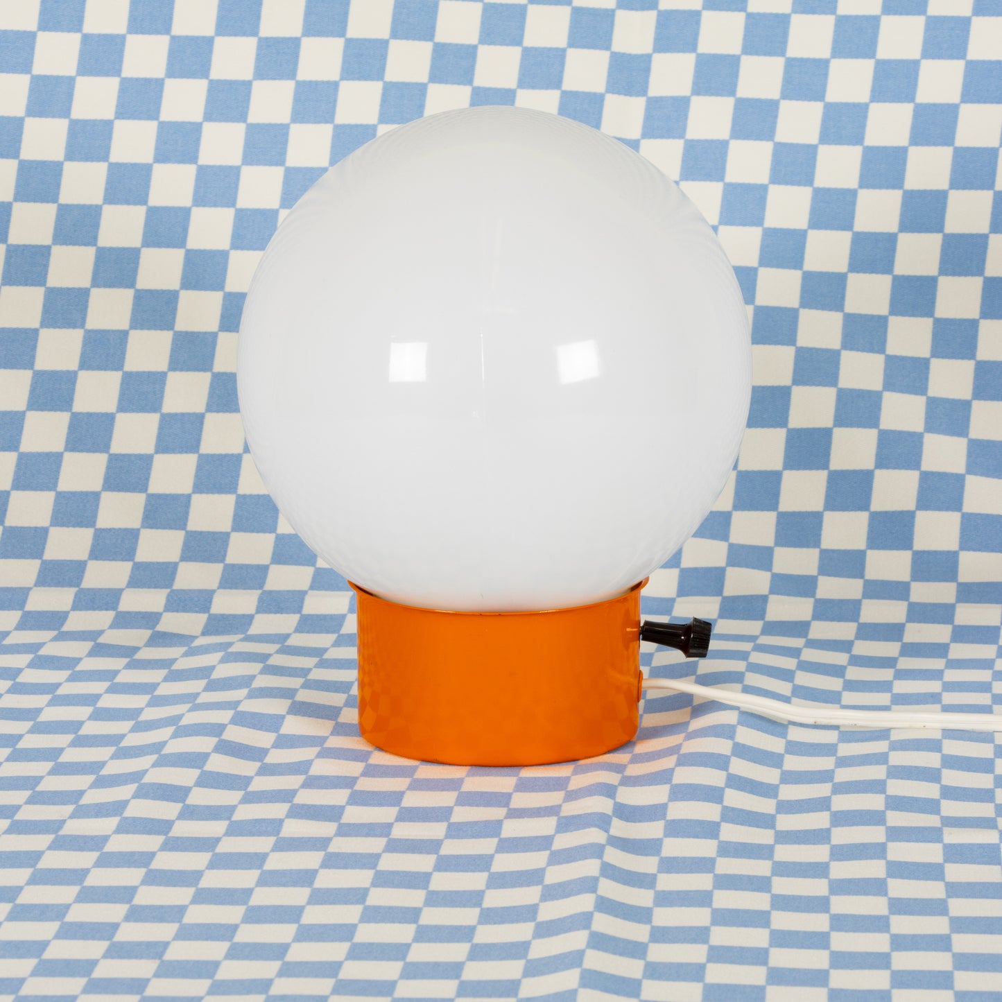 Vintage Orange Globe Lamp