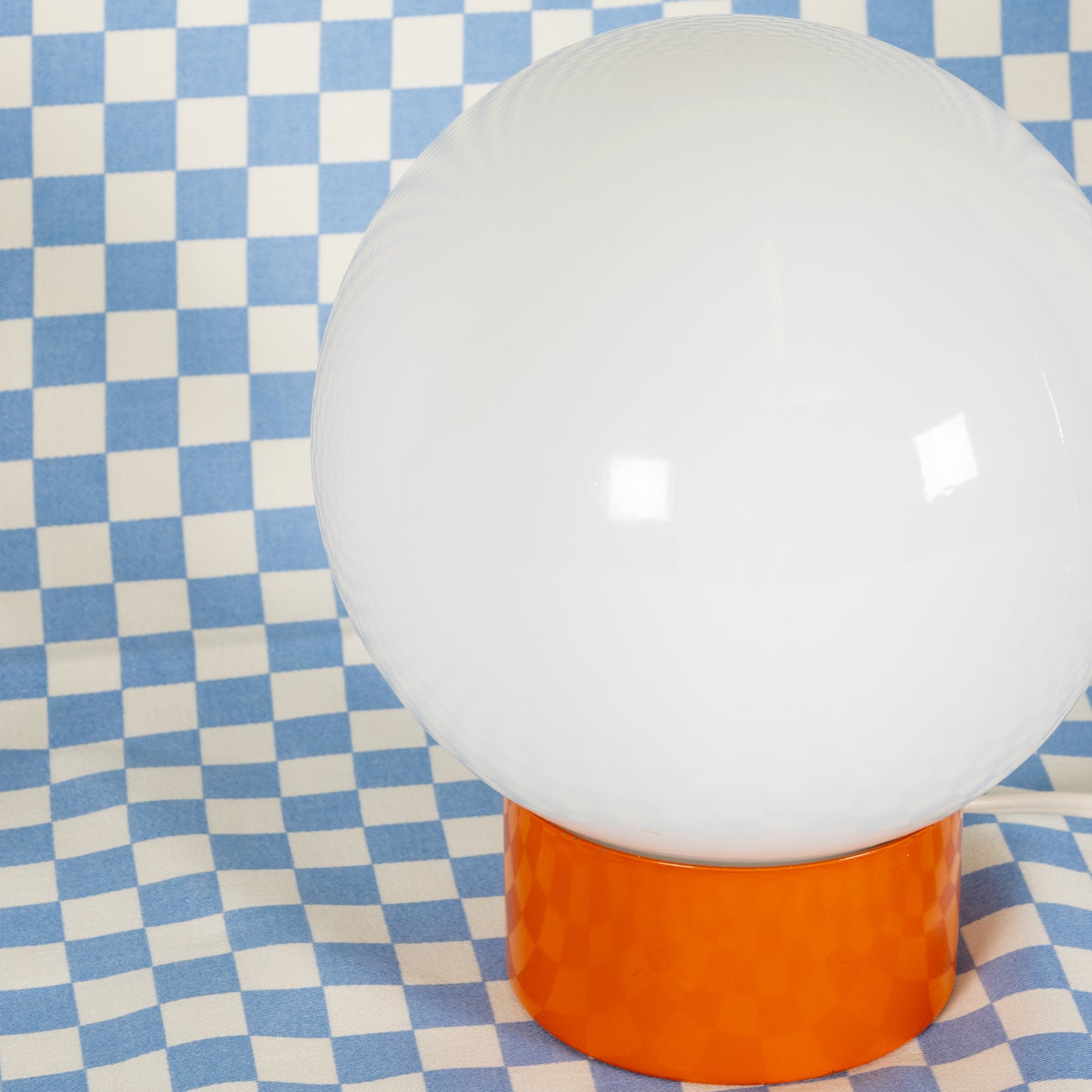 Vintage Orange Globe Lamp