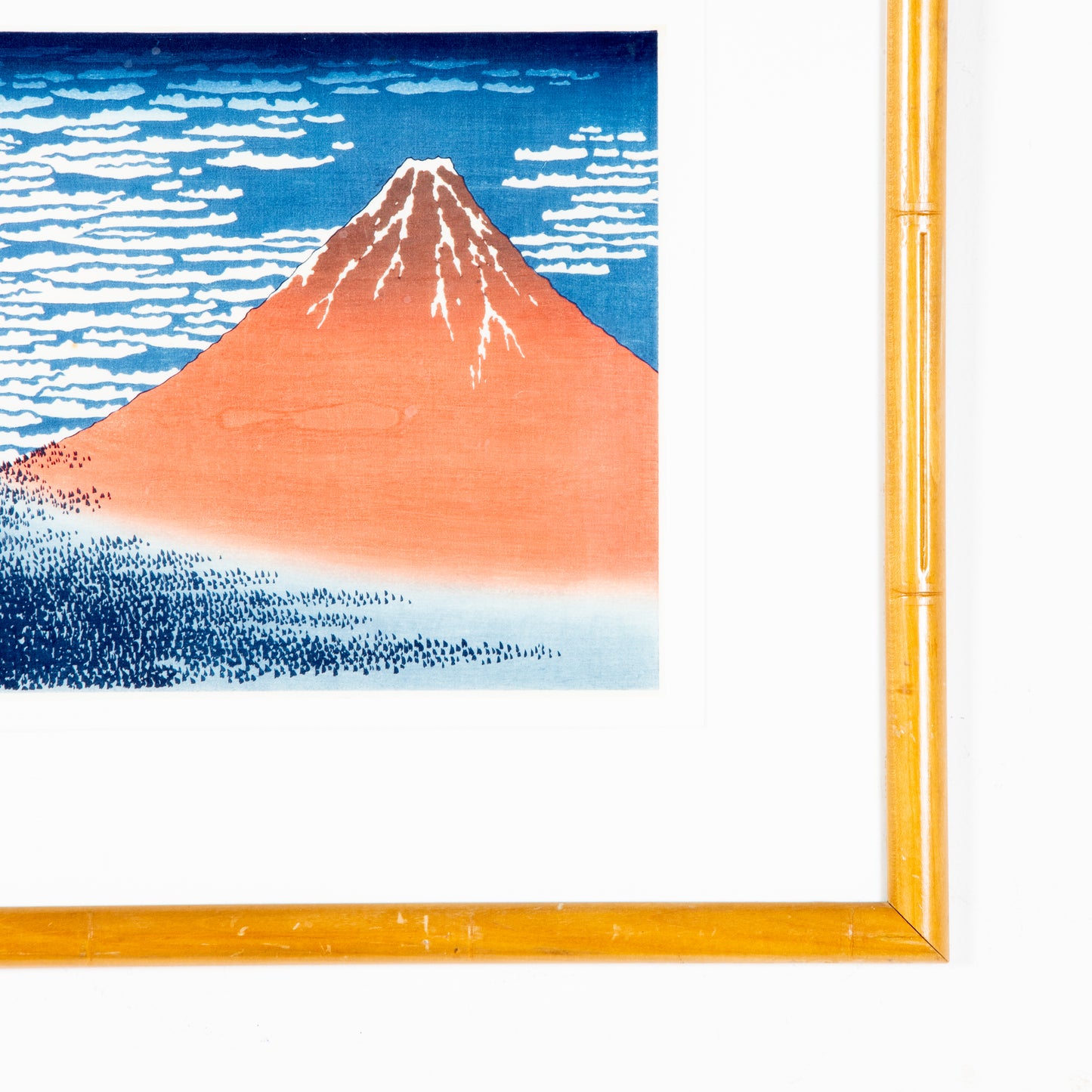 Vintage "Fine Wind, Clear Morning" Print by Hakusai