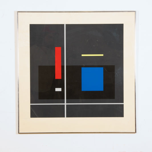 Large 1975 Geometric Screen Print by Jean Gorin