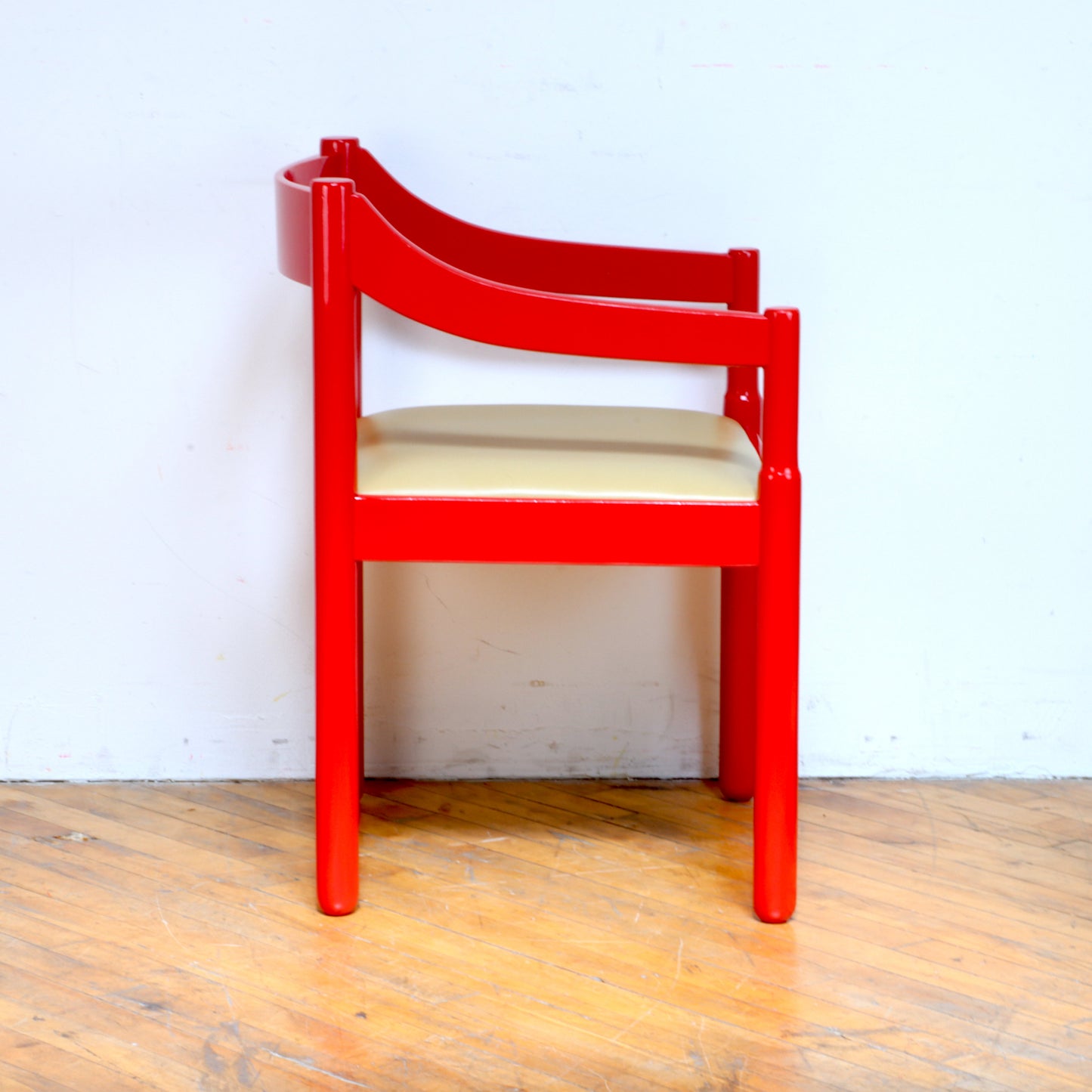 Pair of Vintage Red Carimate Style Chairs