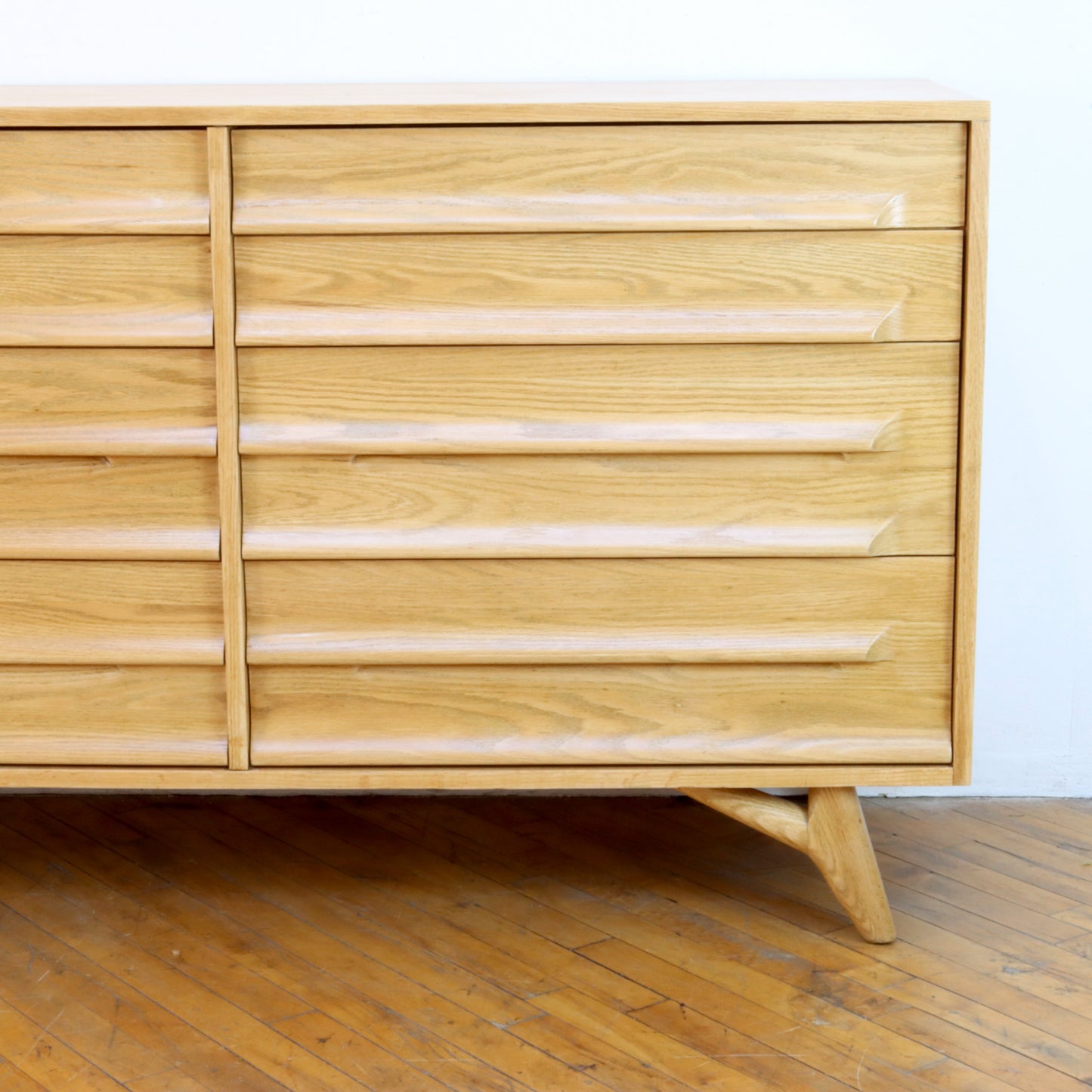 1950s Sculptural Oak Dresser by Jack Van Der Molen