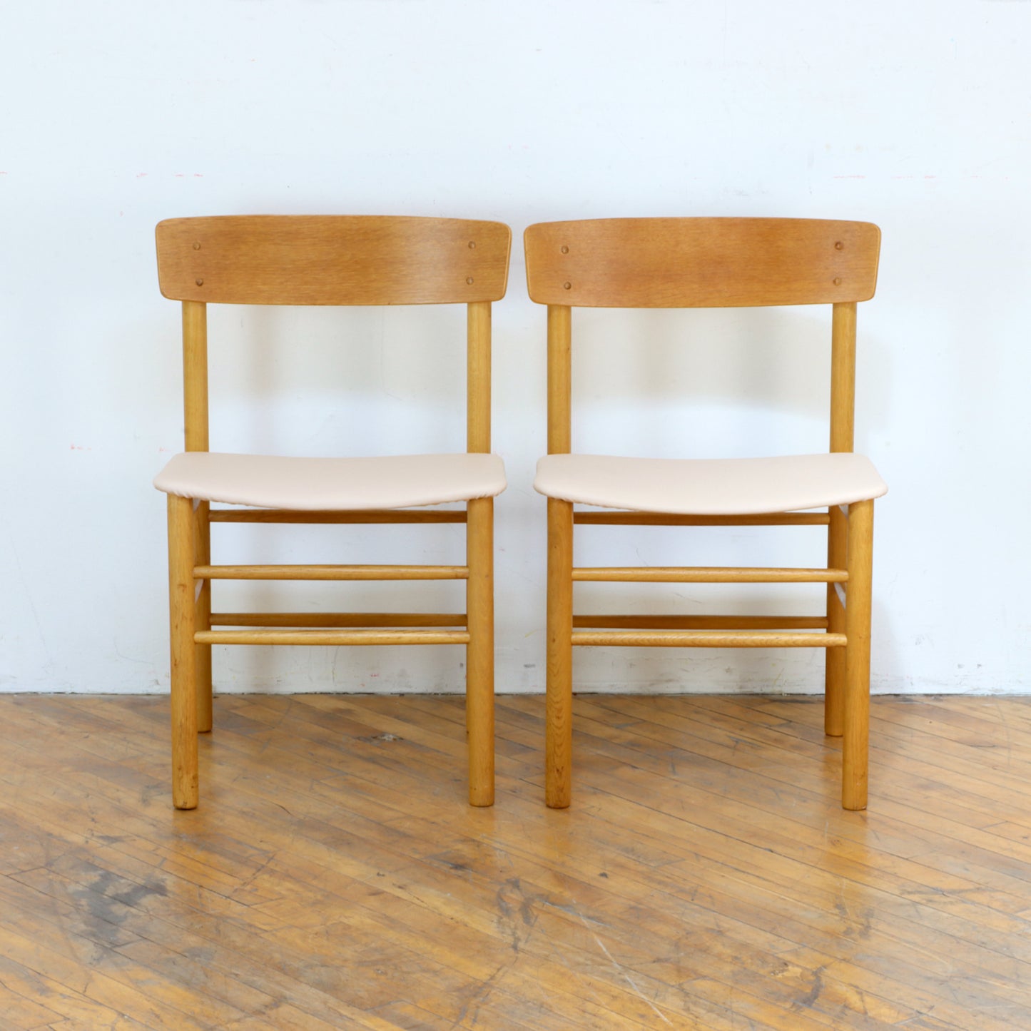 Pair of 1960s Danish Oak Dining Chairs