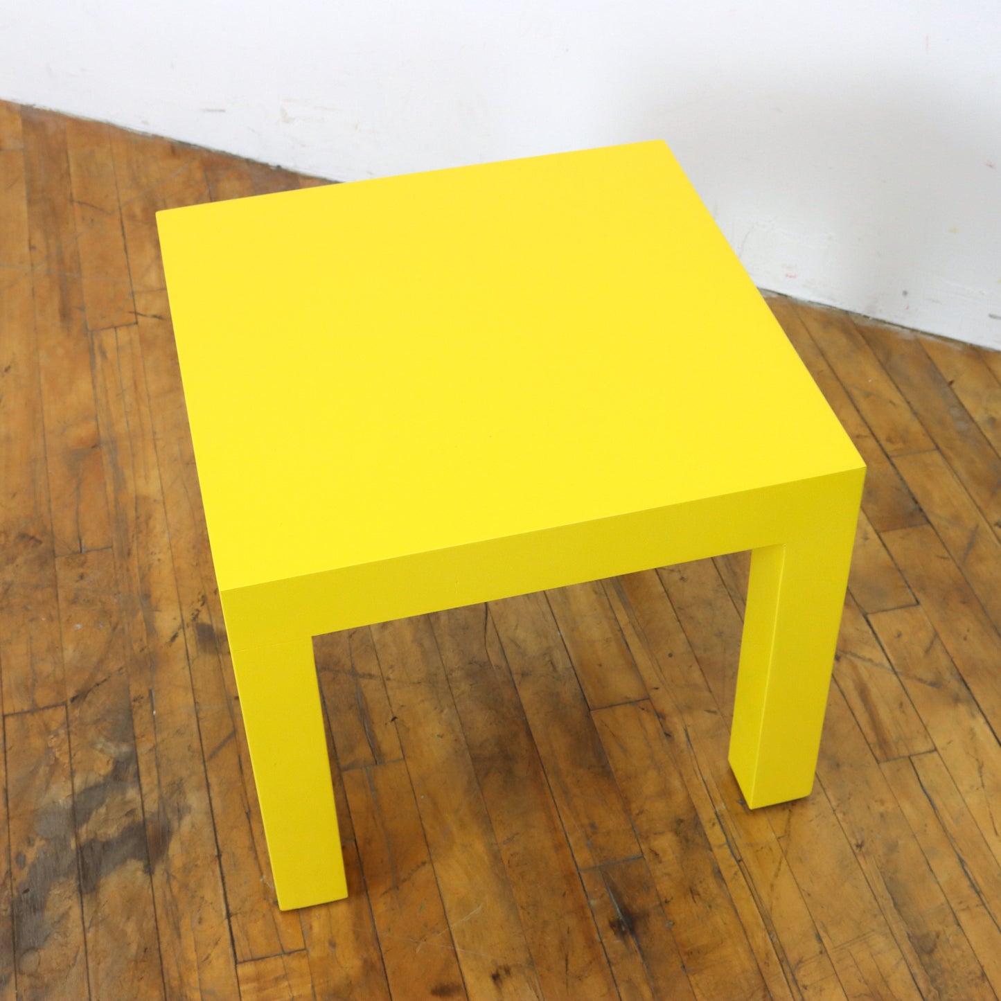 1970s Yellow Parsons Side Table
