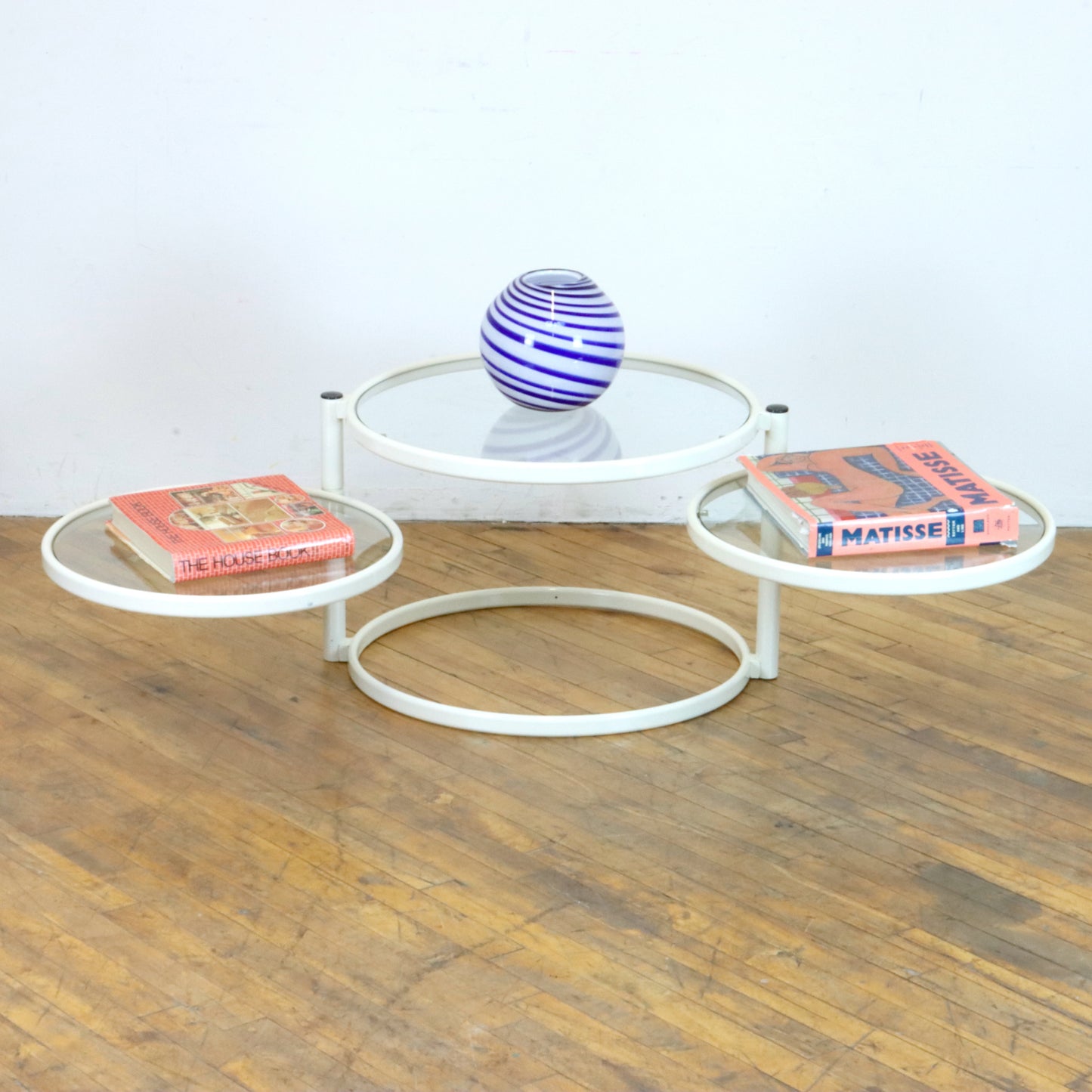 Vintage Three Tiered Swivel Coffee Table