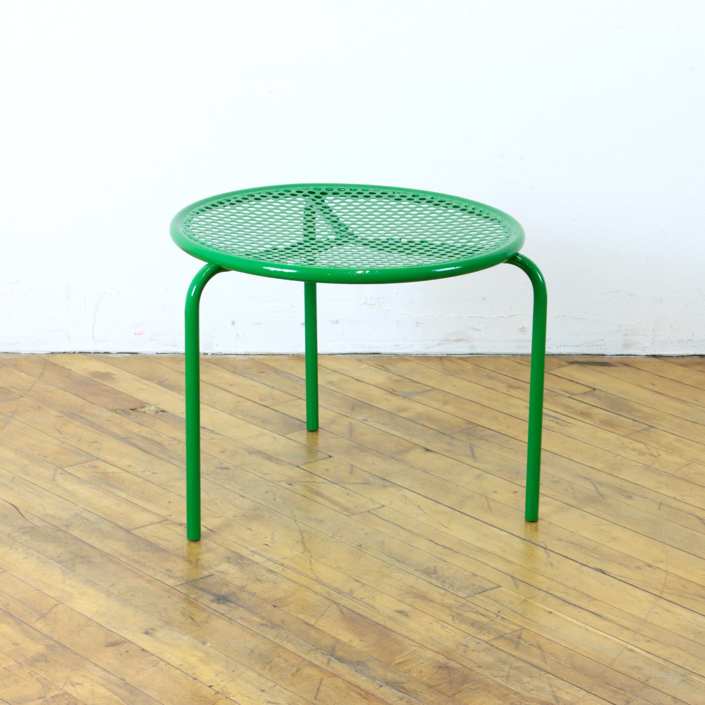 Vintage Italian Perforated Metal Side Table