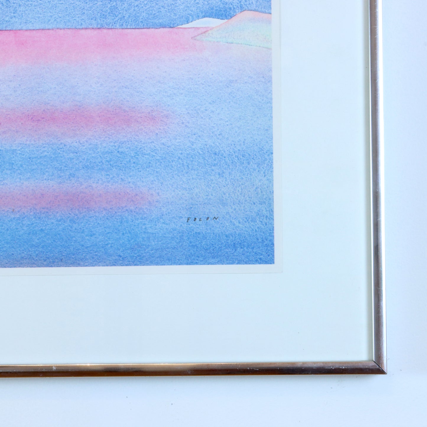 Vintage Jean-Michel Folon Poster, Framed