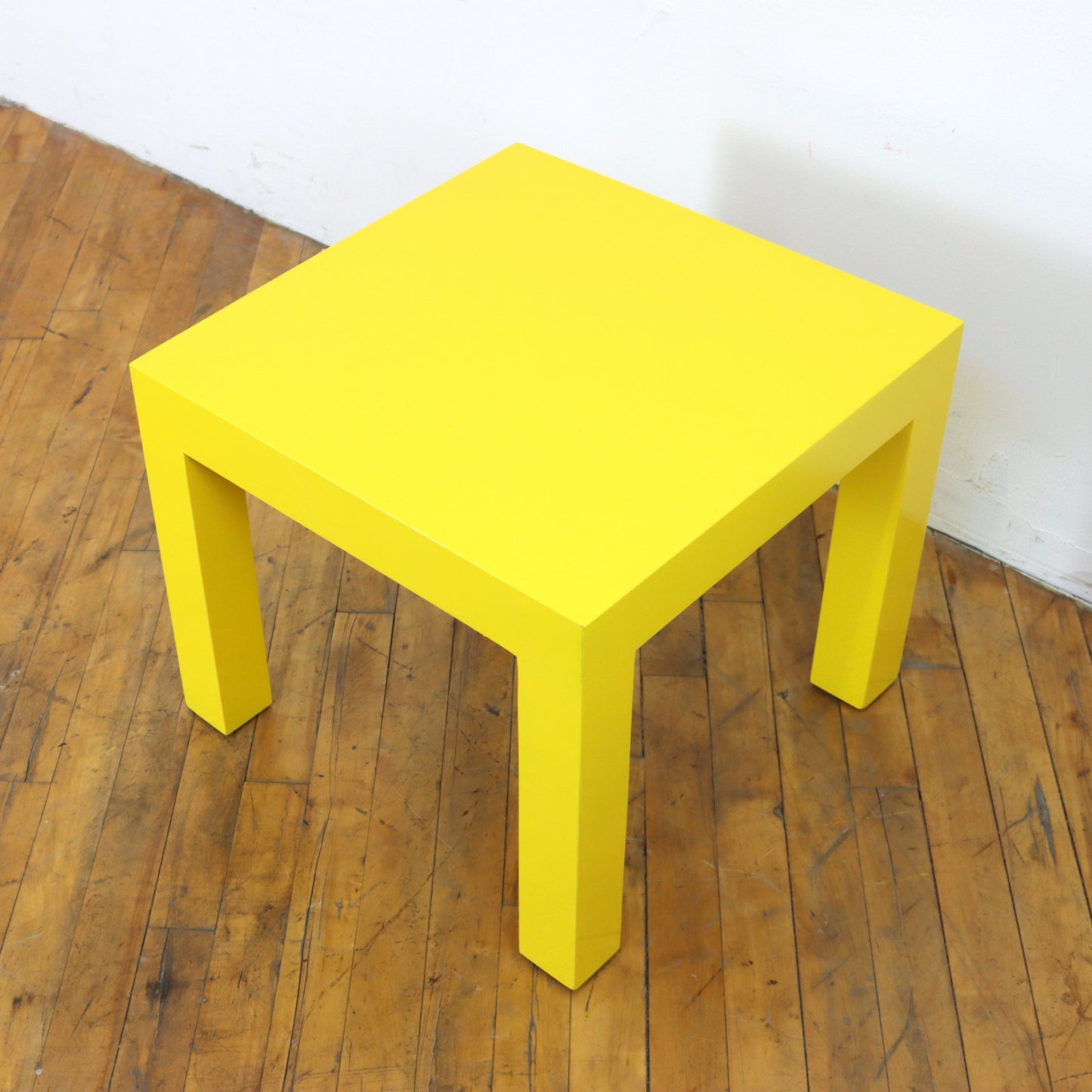 1970s Yellow Parsons Side Table