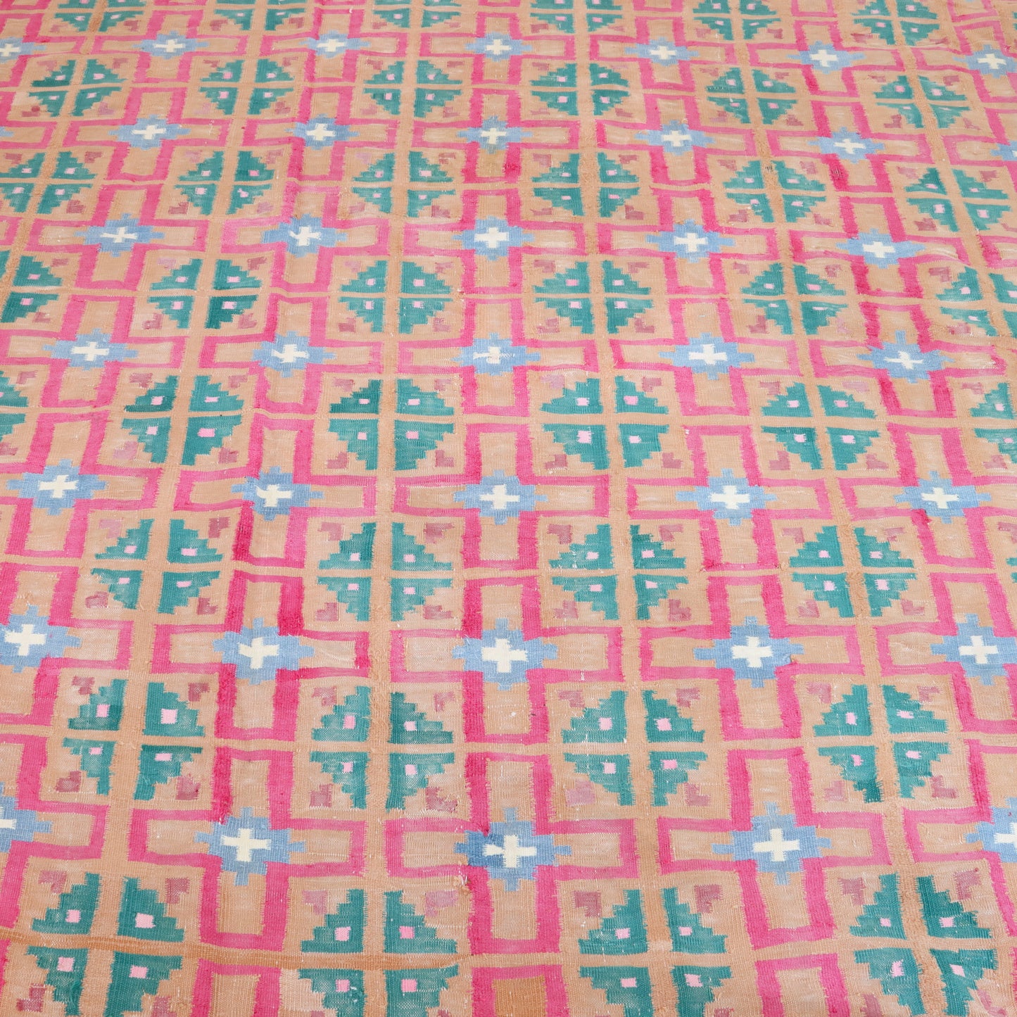 Large Vintage Flat Weave Rug
