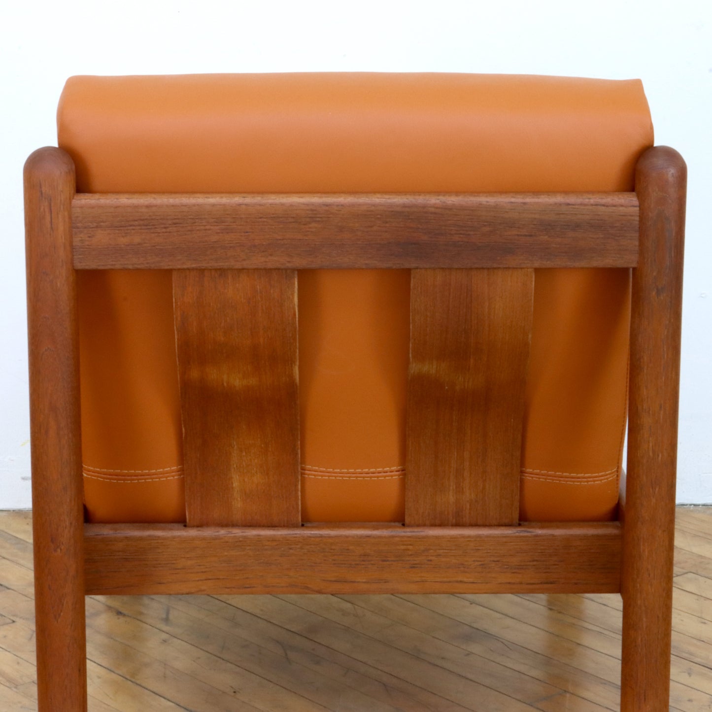 1970s Domino Møbler Teak and Leather Lounge Chair