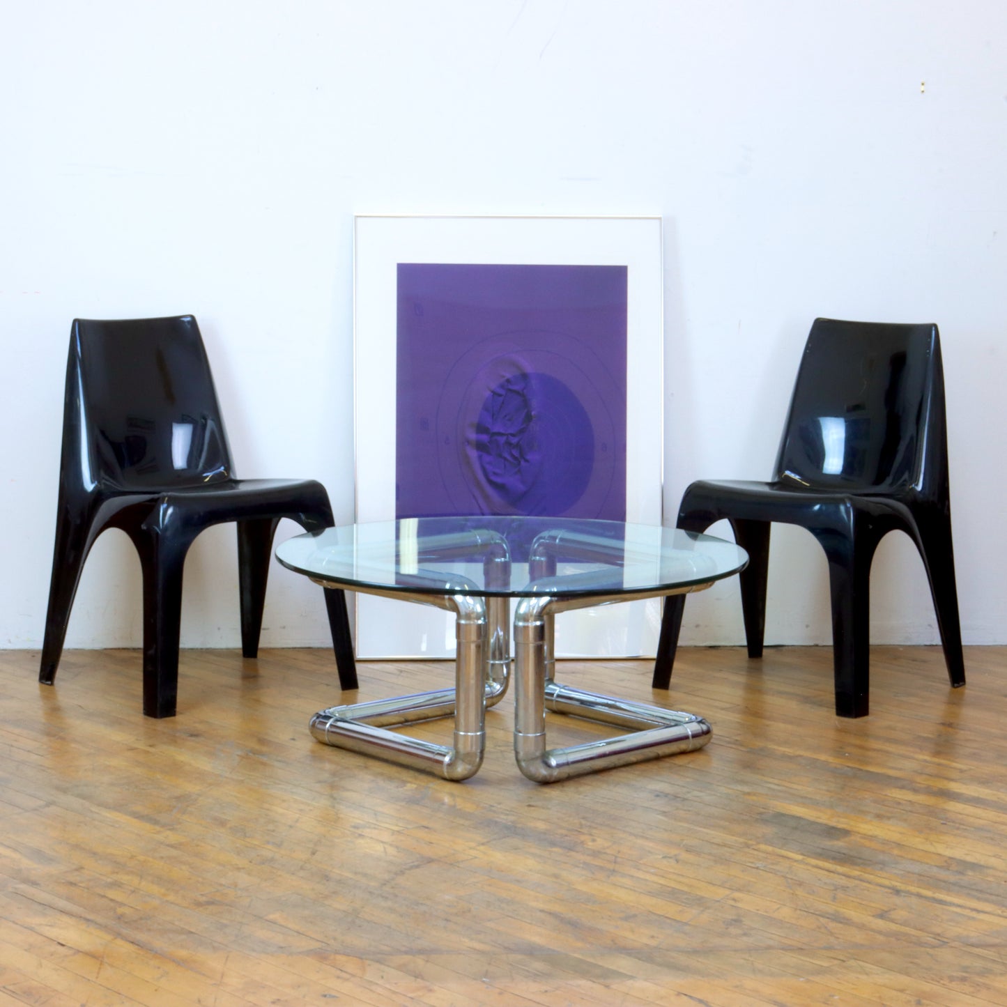 Postmodern Tubular Chrome Coffee Table