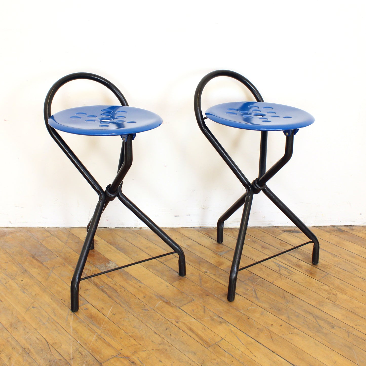 Pair of 1980s Tubecon Folding Stools