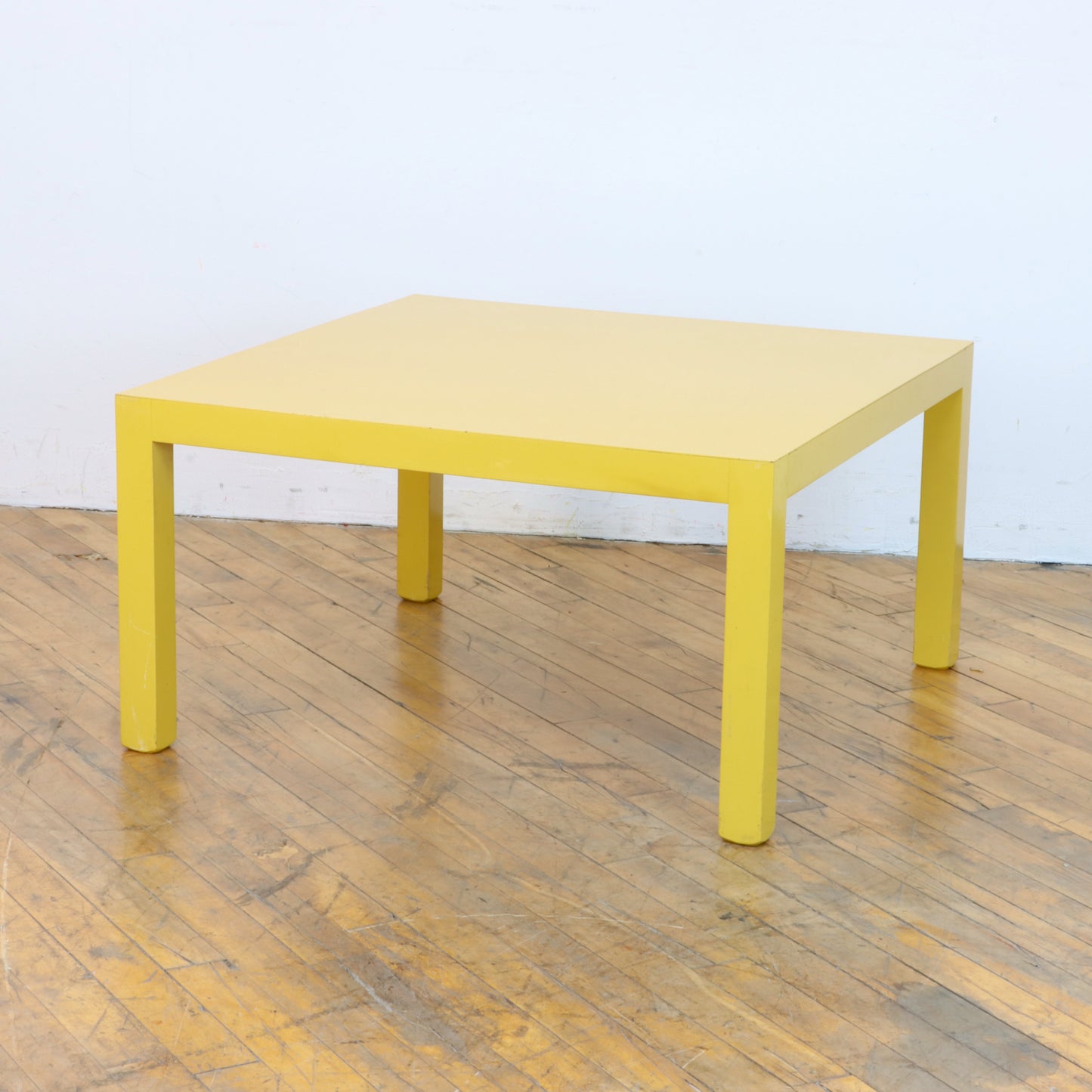 Vintage Yellow Parsons Coffee Table