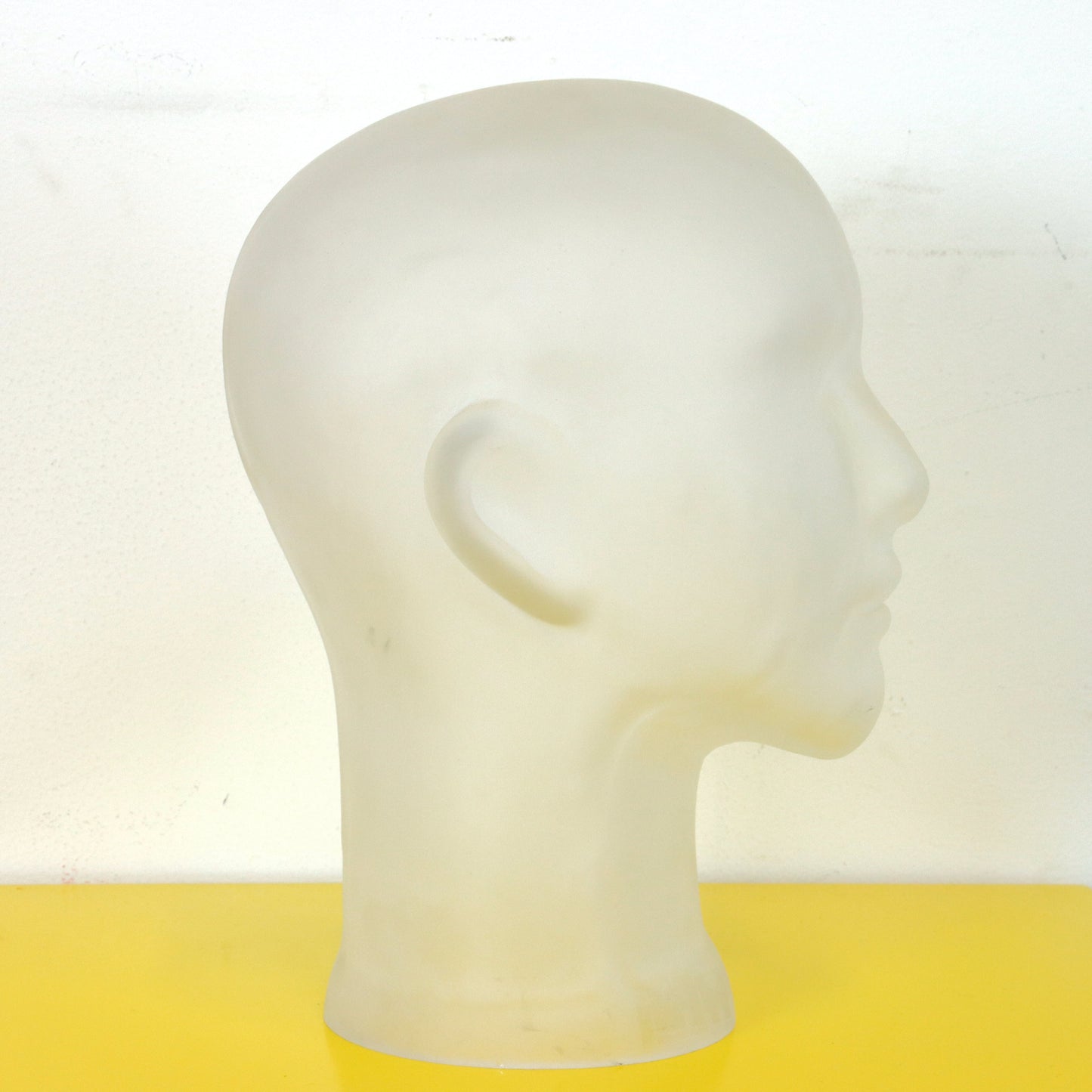 Vintage Frosted Glass Head