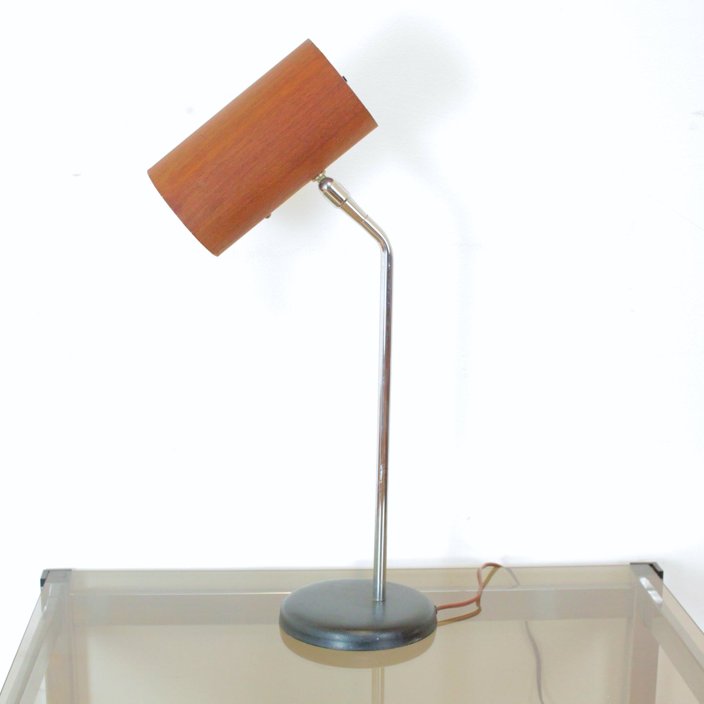 1960s Walnut Lamp After George Nelson