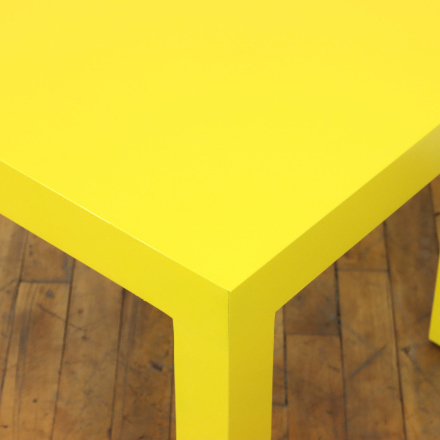 1970s Yellow Parsons Side Table