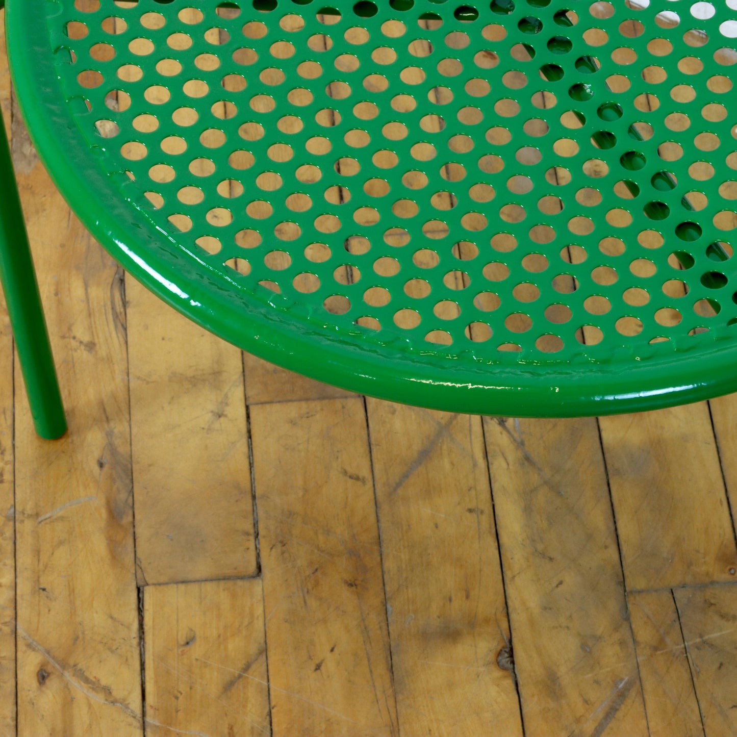 Vintage Italian Perforated Metal Side Table