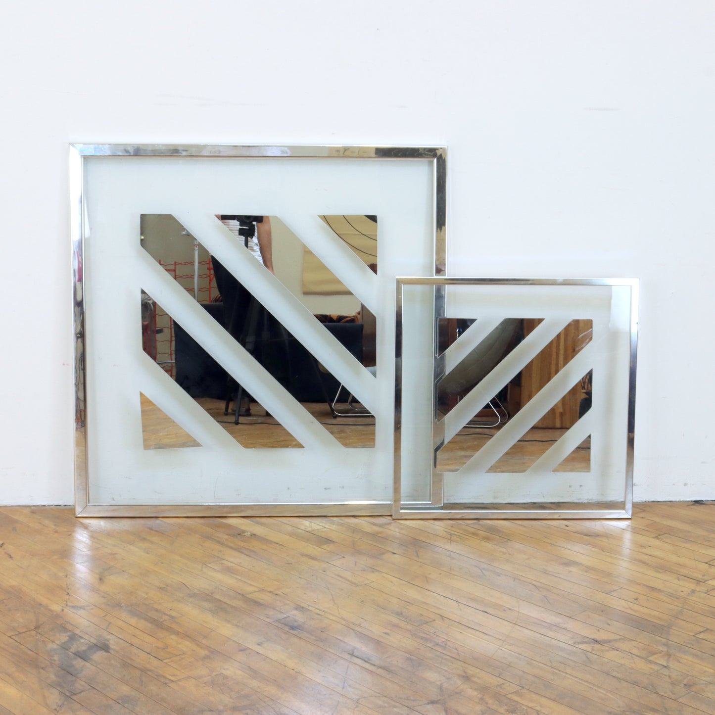 1970s Large Mirror Art
