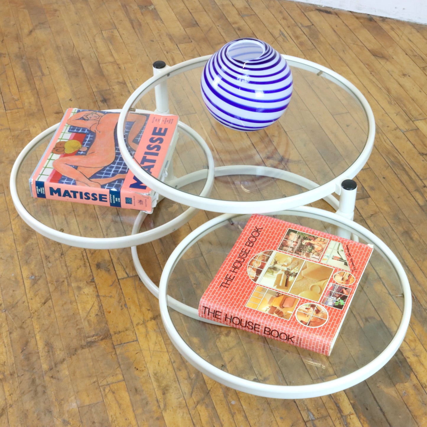 Vintage Three Tiered Swivel Coffee Table