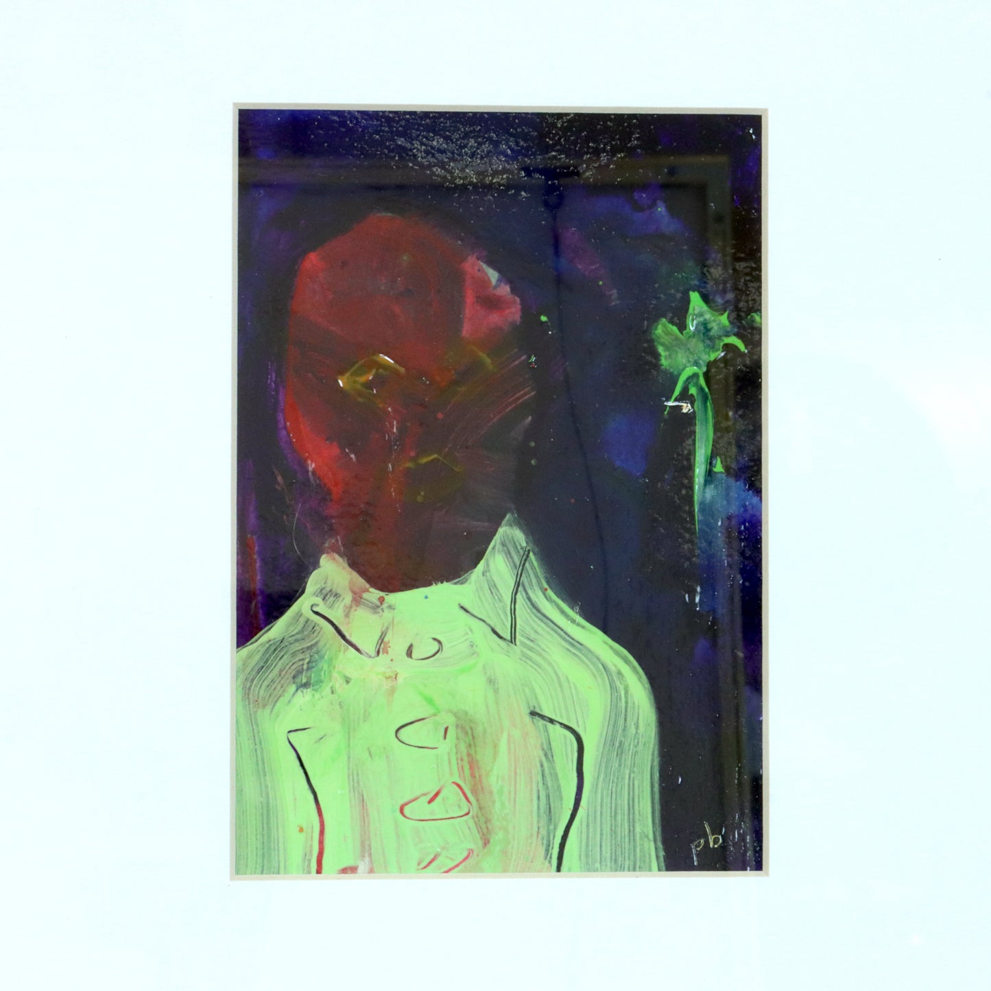 Abstract Portrait Signed "PB"