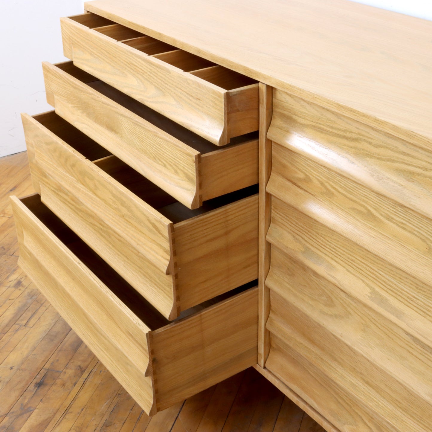 1950s Sculptural Oak Dresser by Jack Van Der Molen