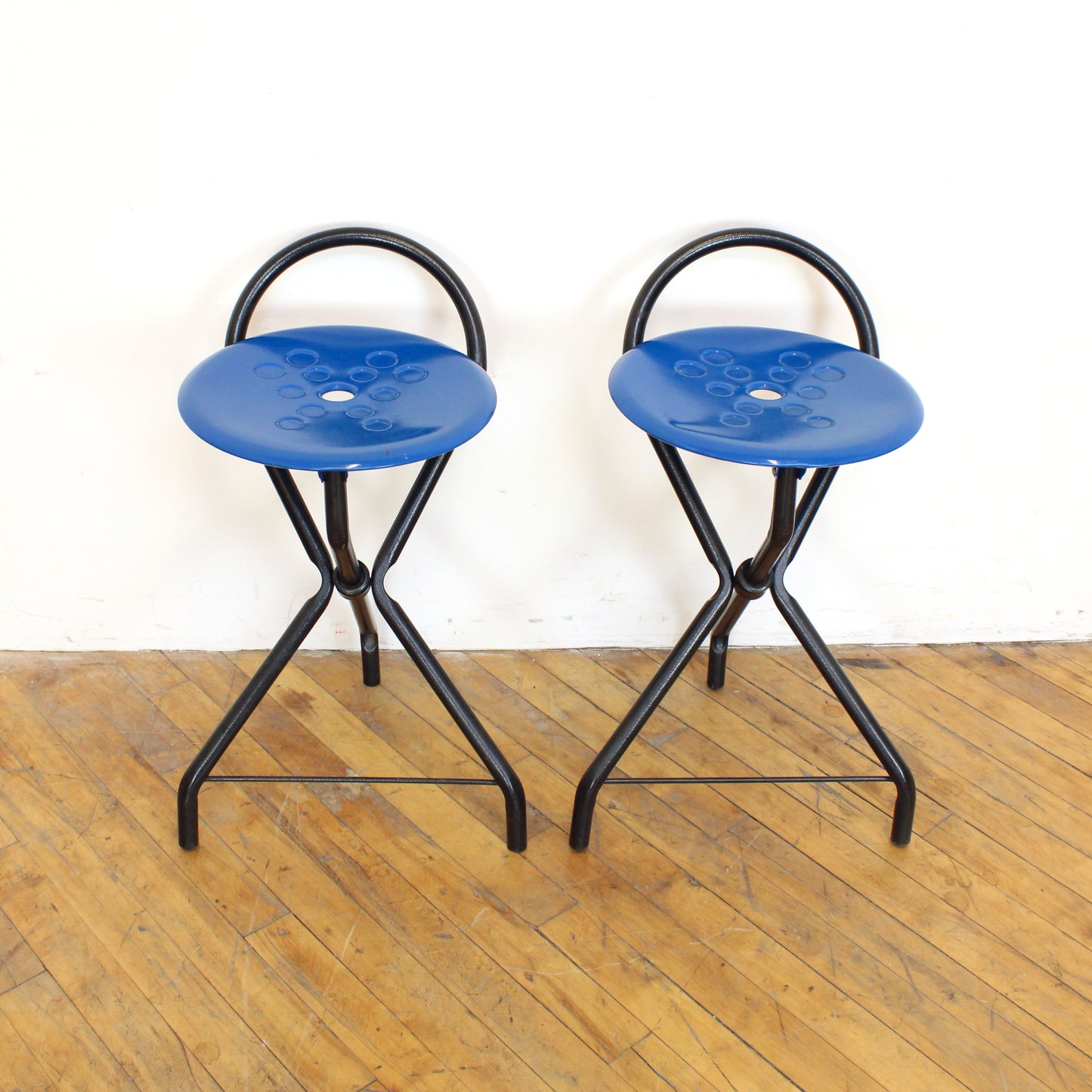 Pair of 1980s Tubecon Folding Stools