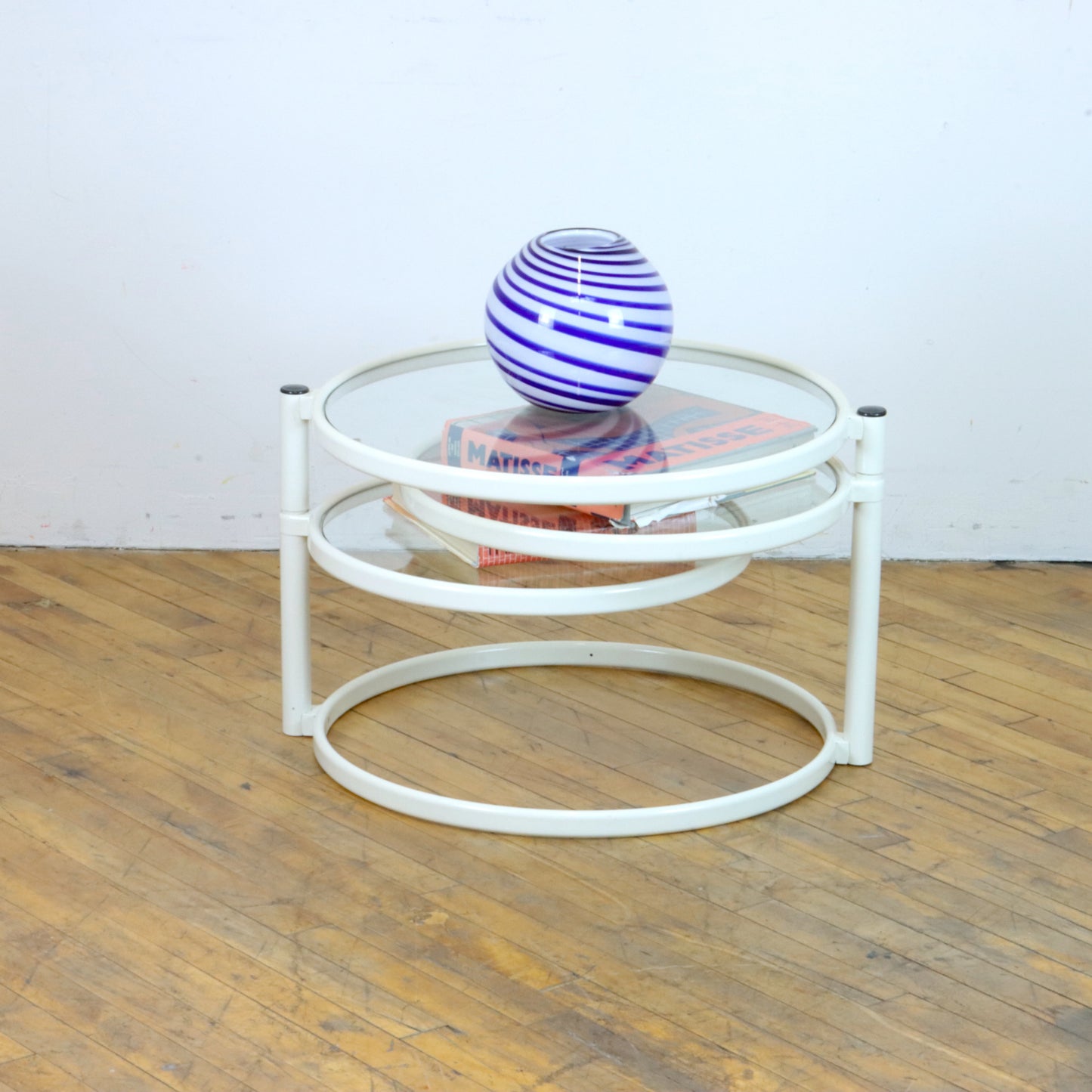 Vintage Three Tiered Swivel Coffee Table