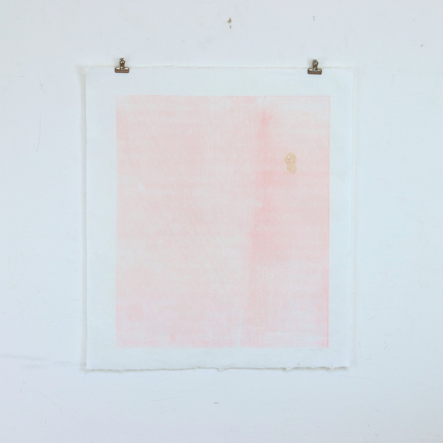 1990 Pink Relief Print by Joyce Dean