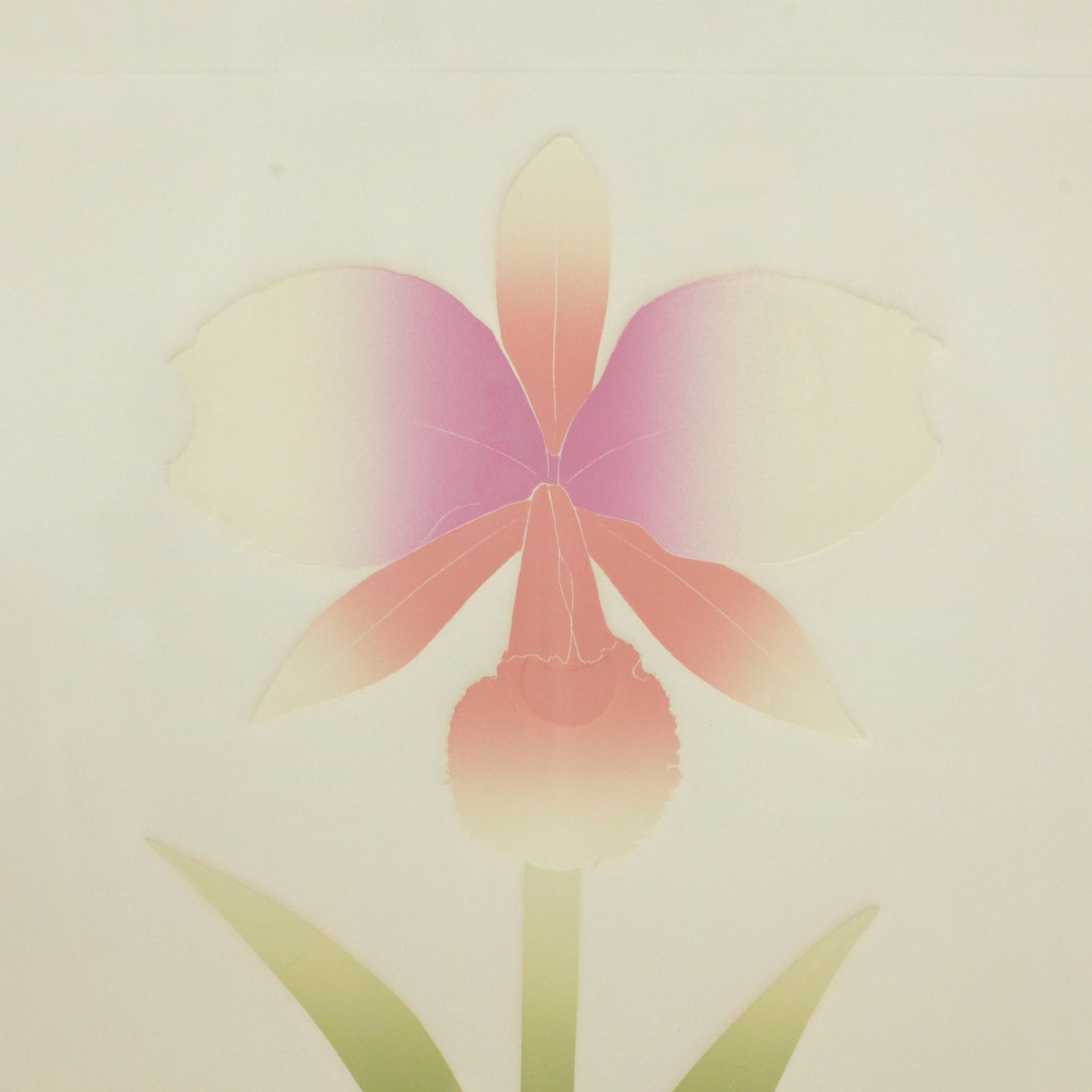 1980s Embossed Flower Print