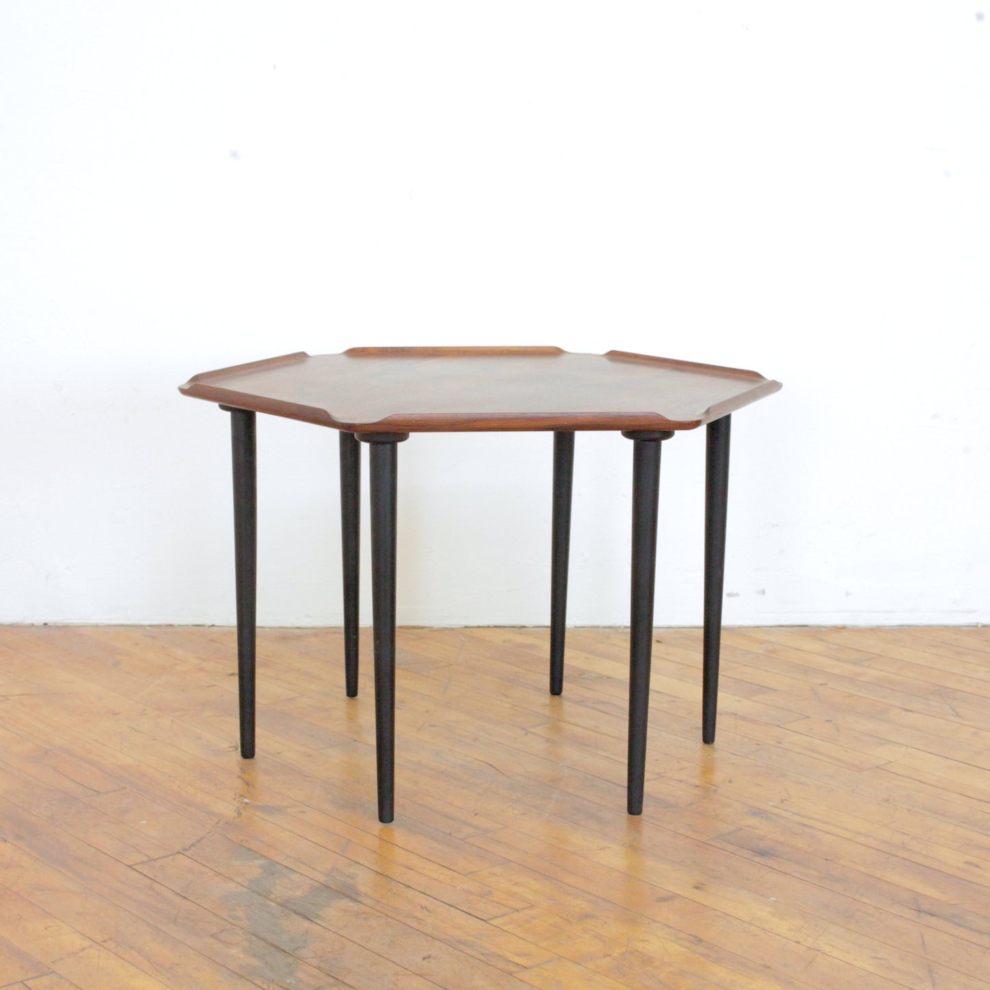 1960s Poul Jensen Hexagonal Rosewood Side Table
