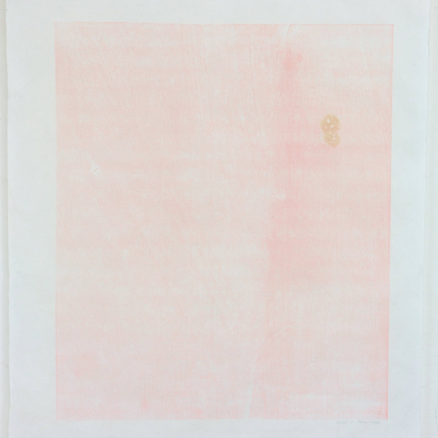 1990 Pink Relief Print by Joyce Dean