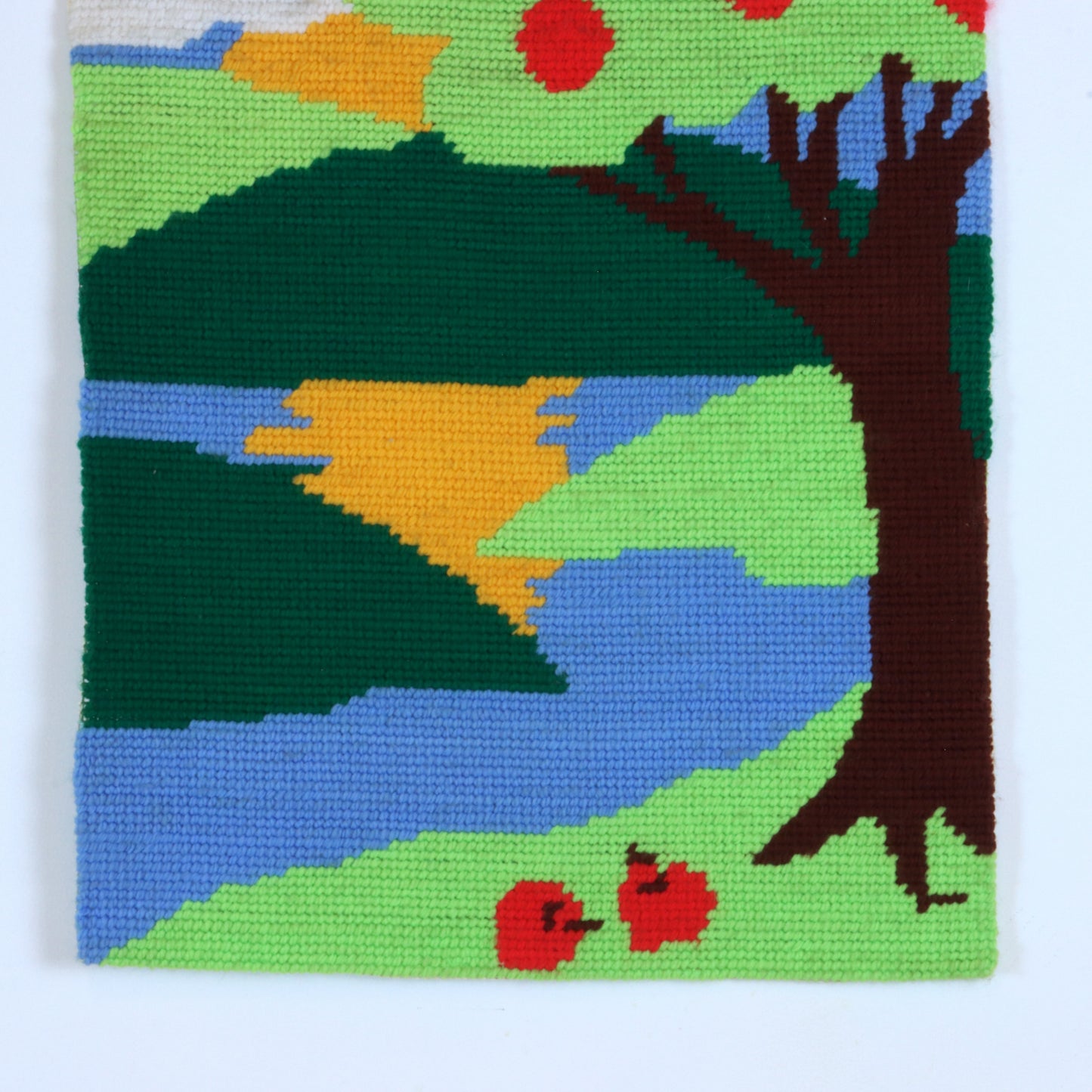 Vintage Needlepoint Landscape