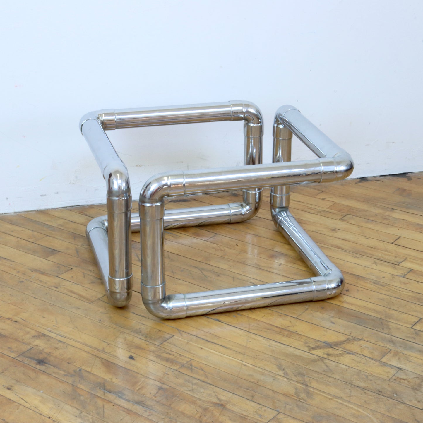 Postmodern Tubular Chrome Coffee Table