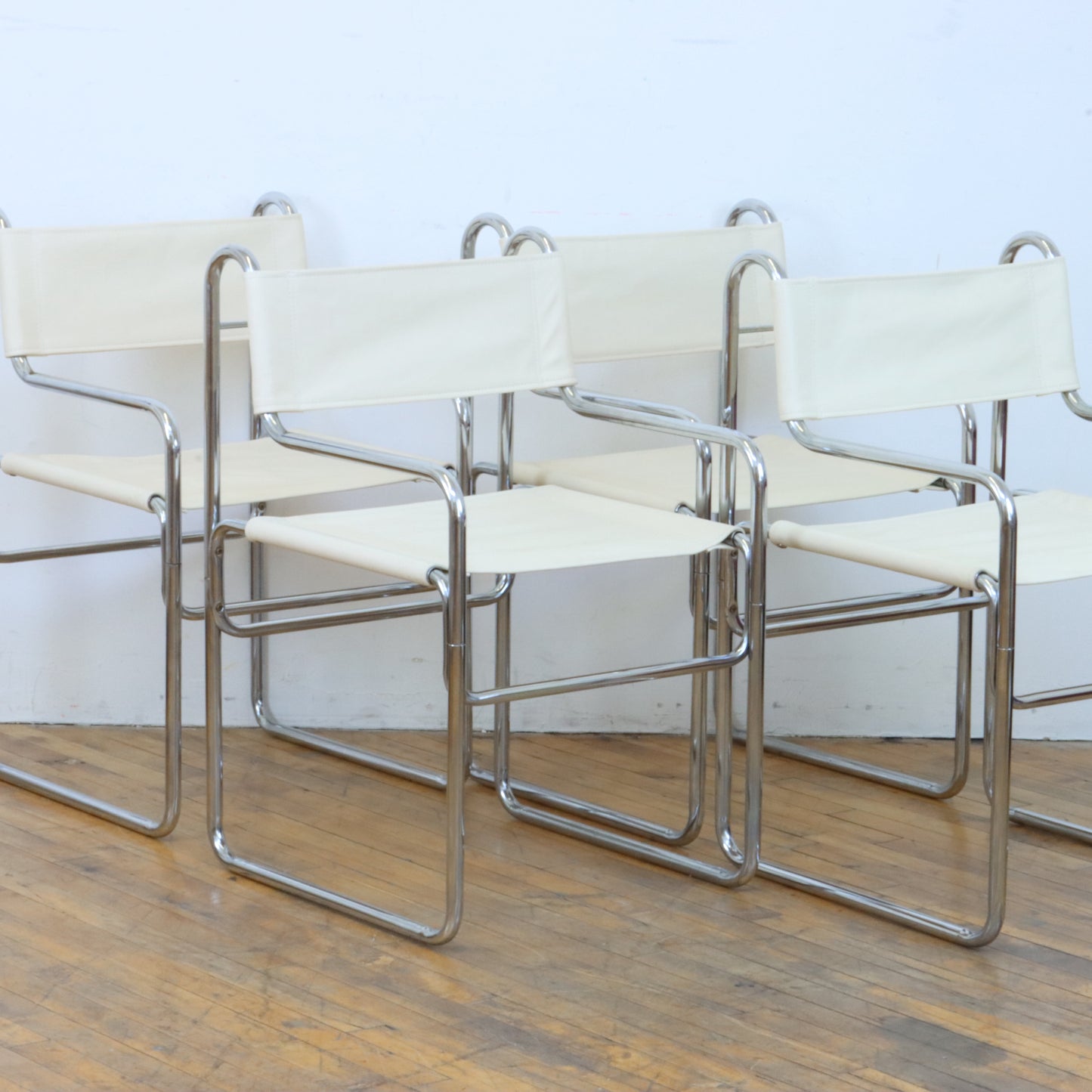 1970s Chrome and Leather Dining Chairs