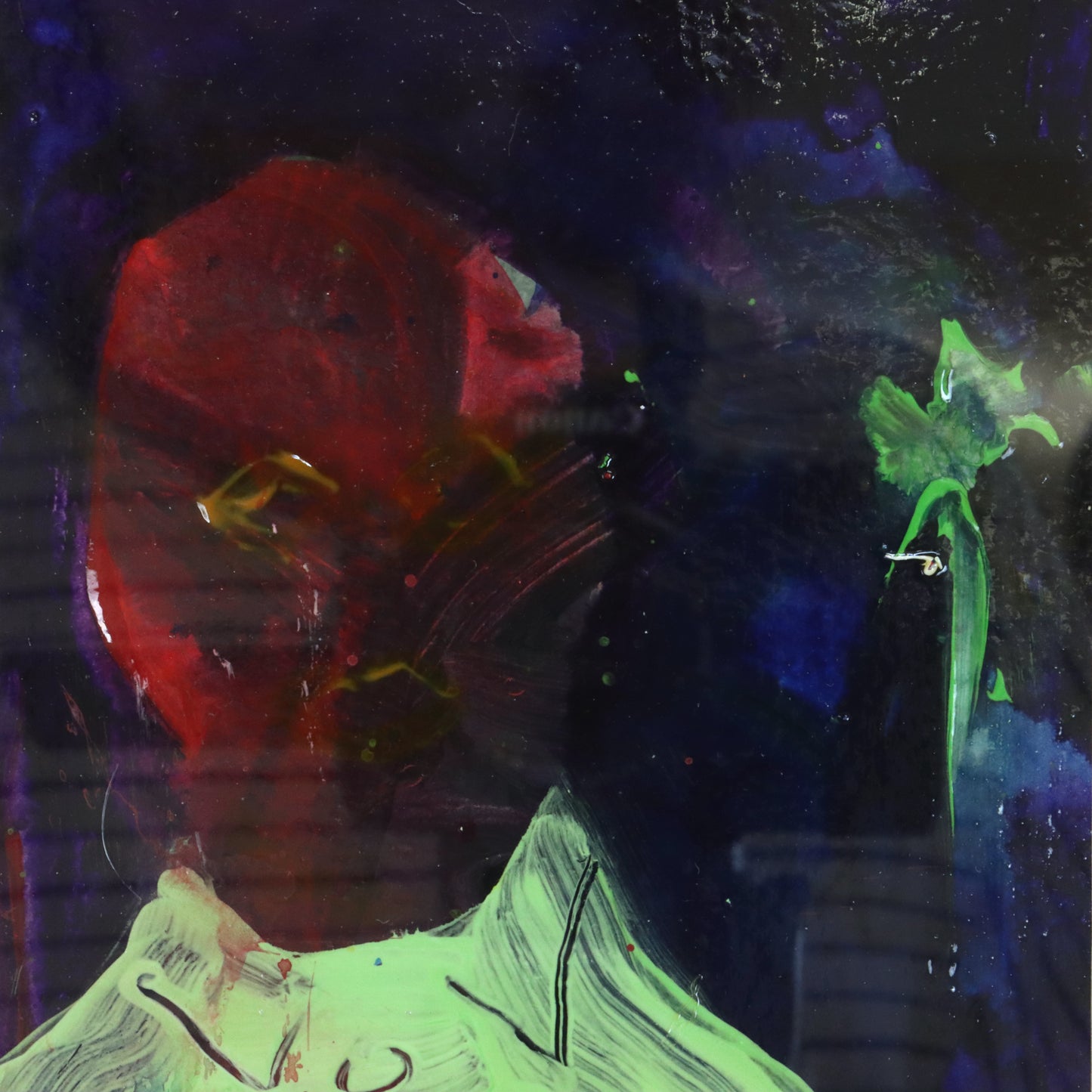 Abstract Portrait Signed "PB"