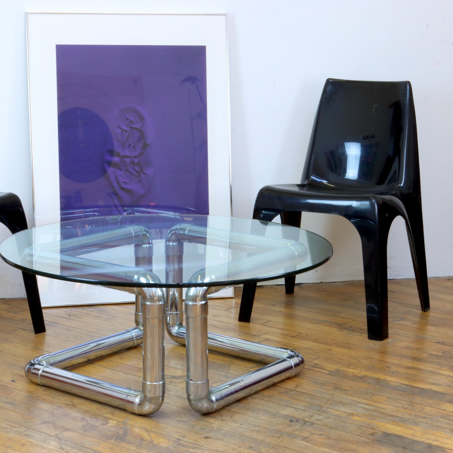 Postmodern Tubular Chrome Coffee Table