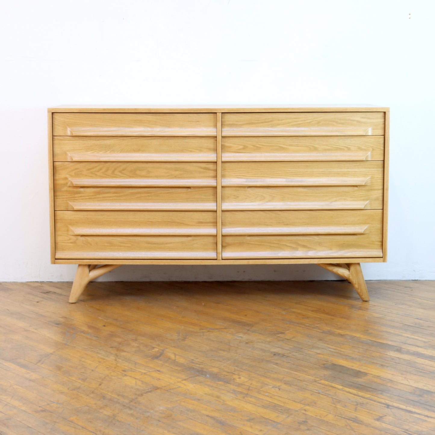 1950s Sculptural Oak Dresser by Jack Van Der Molen