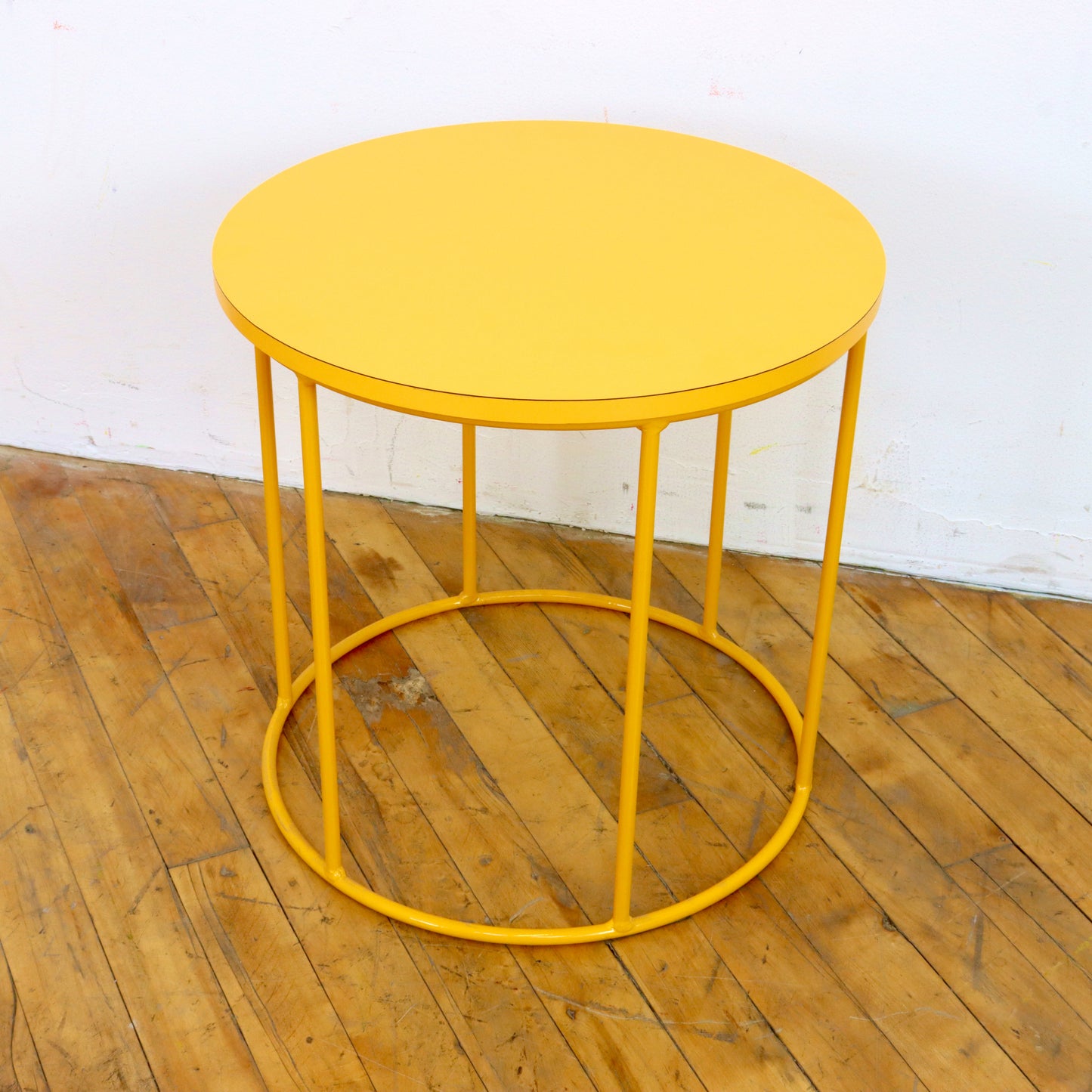Monochrome Yellow Side Table or Stool