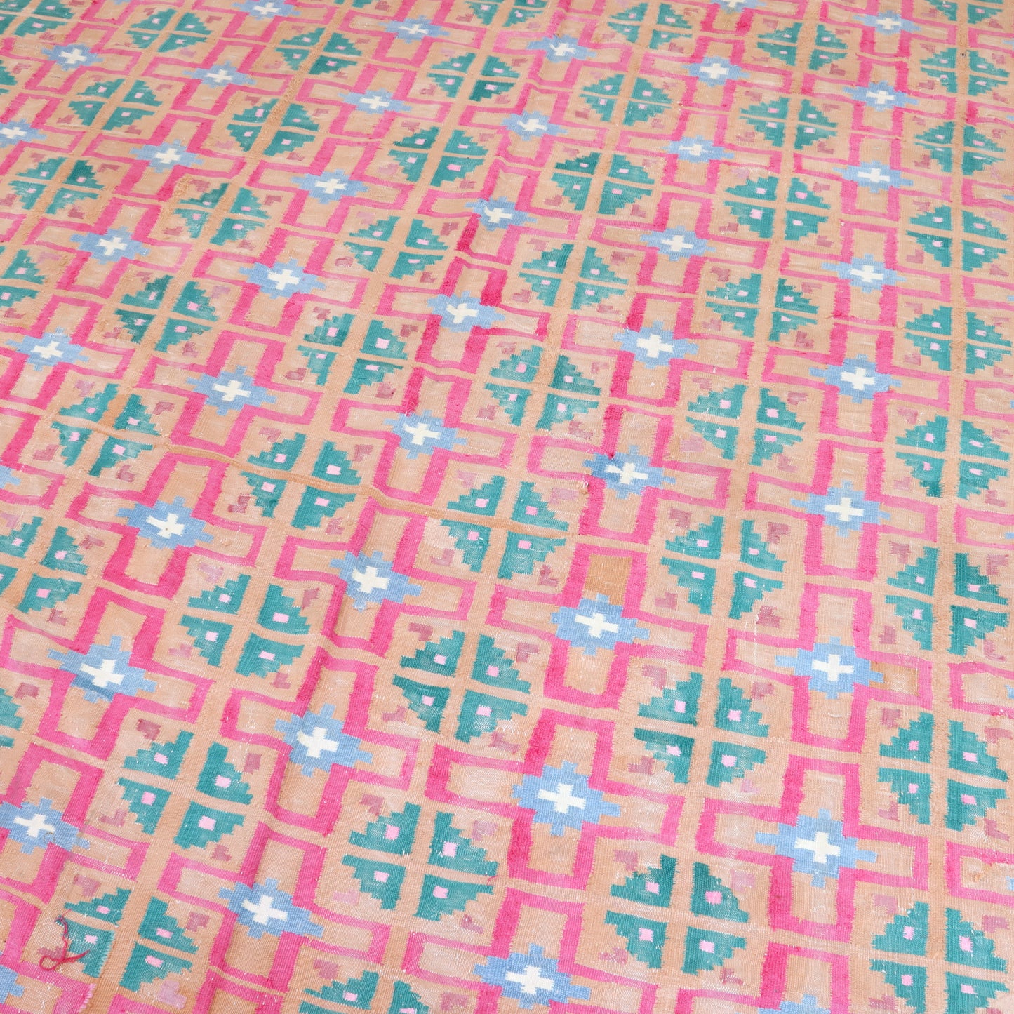 Large Vintage Flat Weave Rug